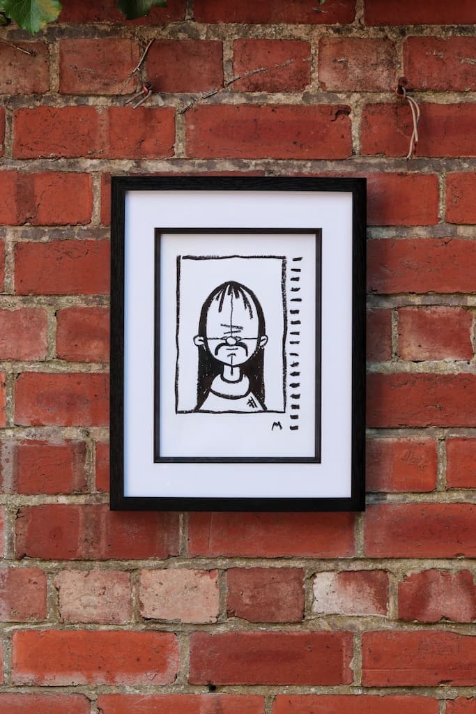 Man with Moustache and Long Hair - Art Portraits of People