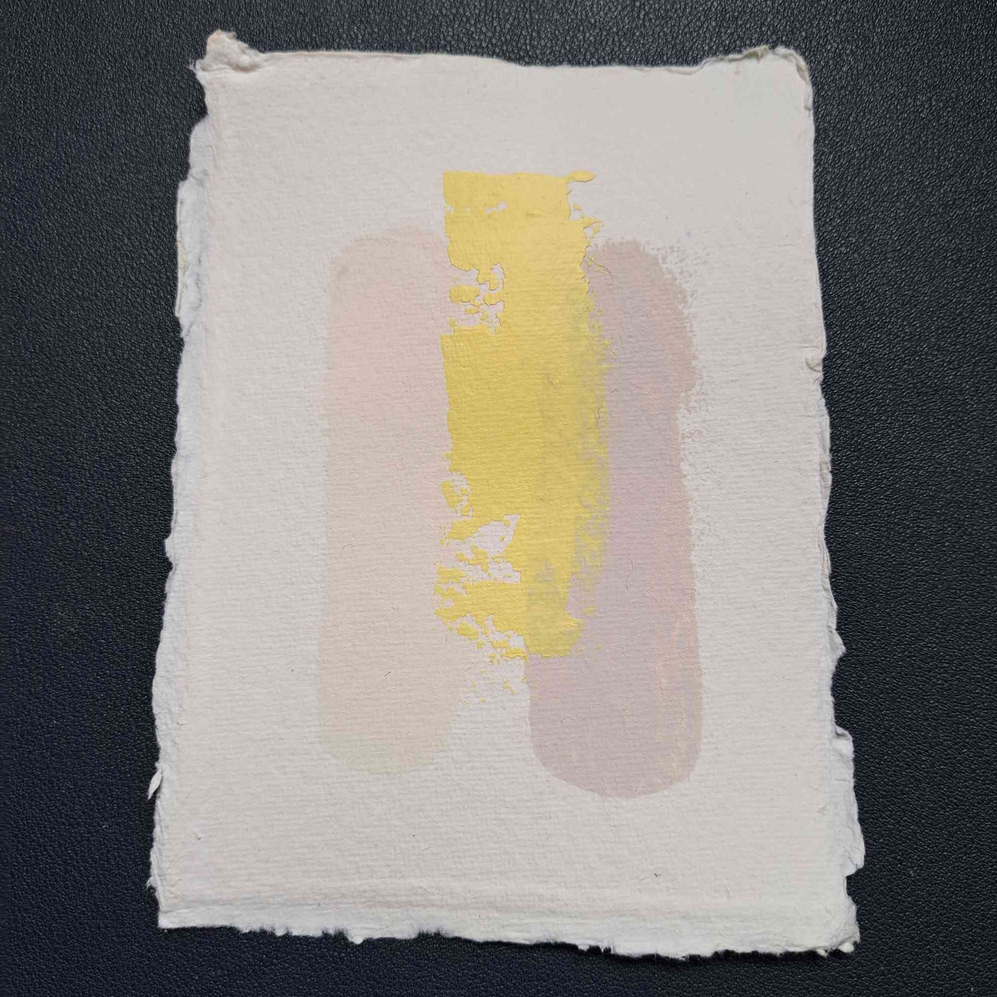 Fading Yellow Acrylic Abstract Art