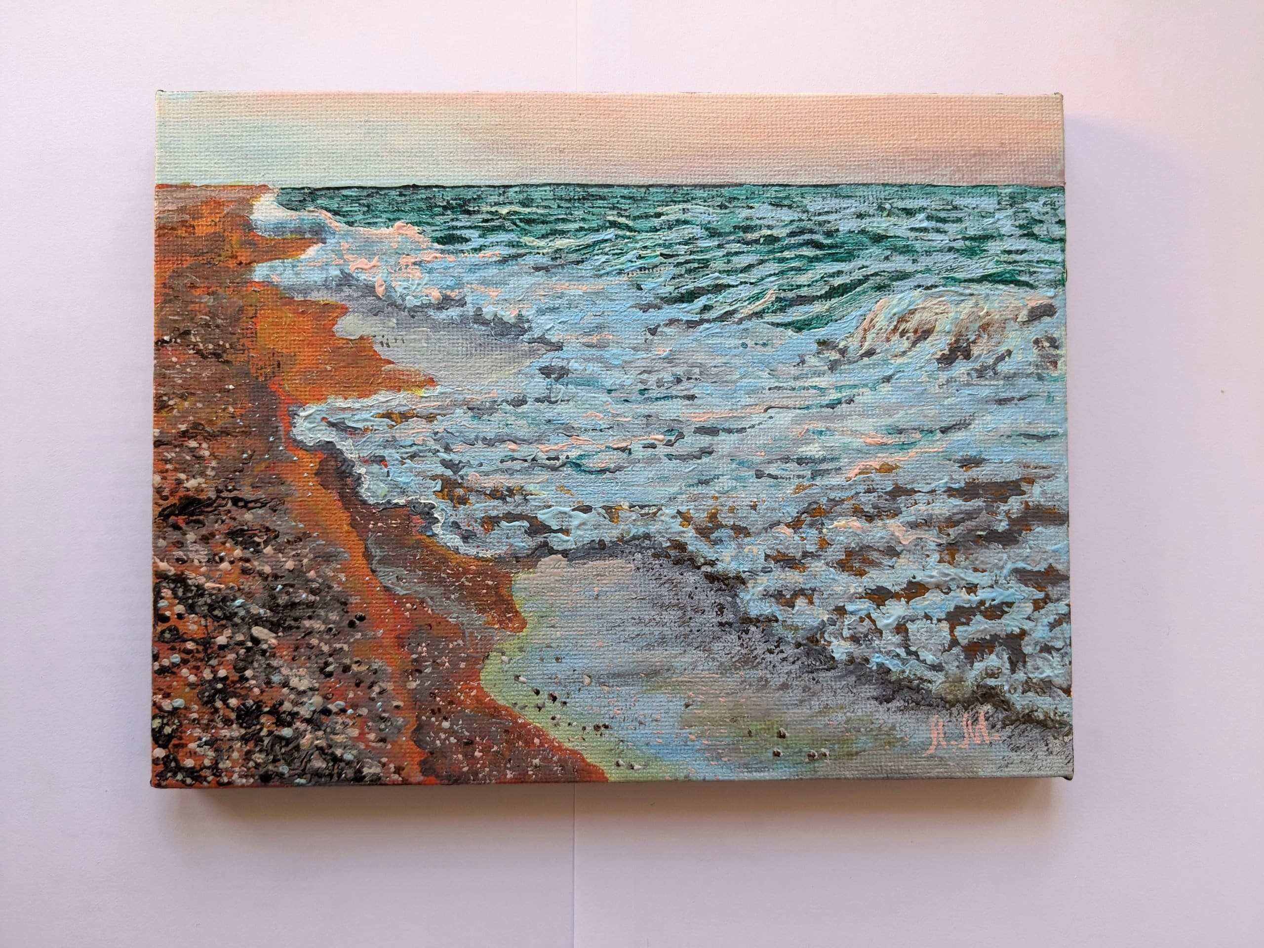 On the Seashore - Beach View Oil Canvas thumbnail-0