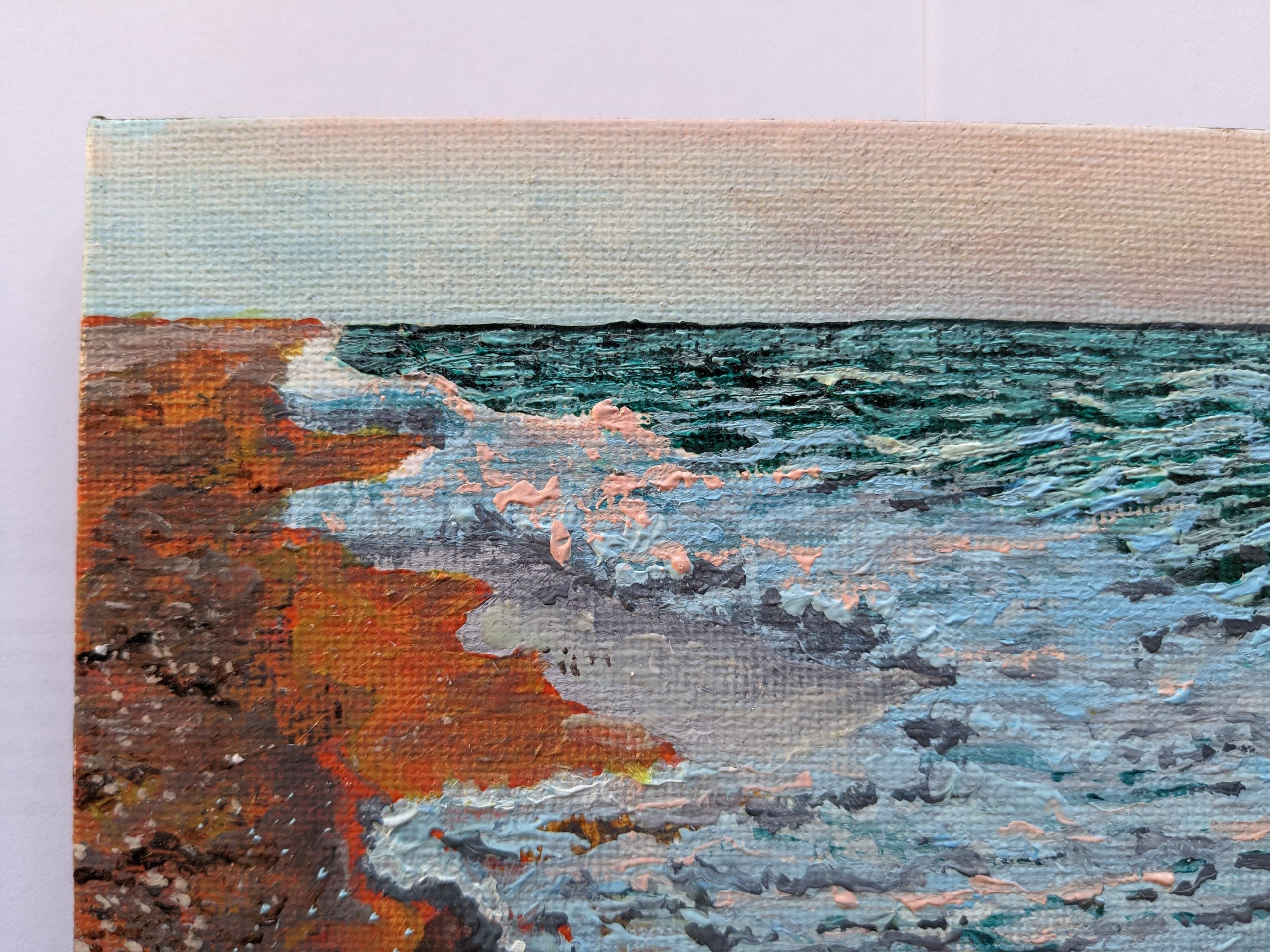 On the Seashore - Beach View Oil Canvas thumbnail-1