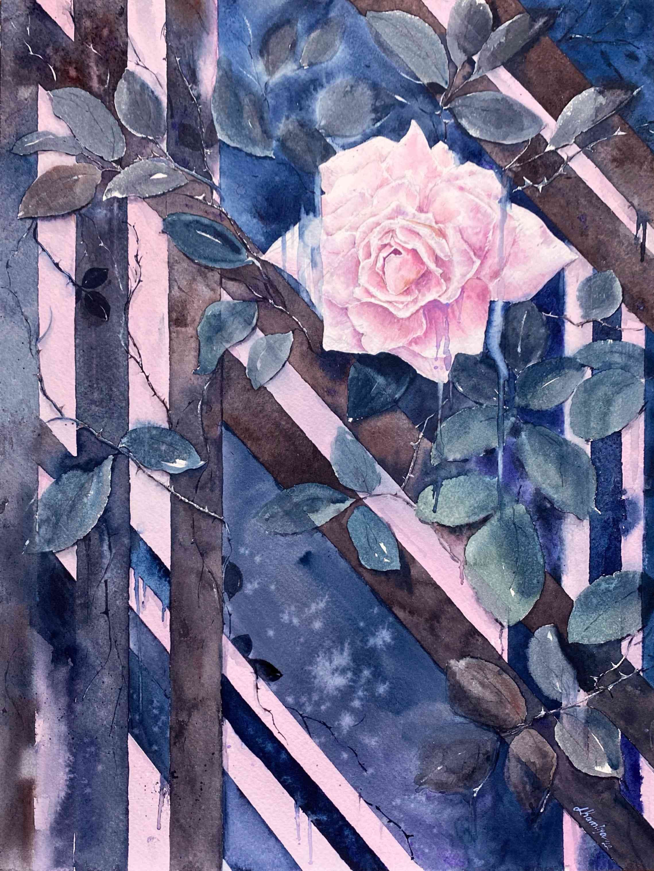 Breathing Beauty - Rose Watercolour Artwork Cotton Paper