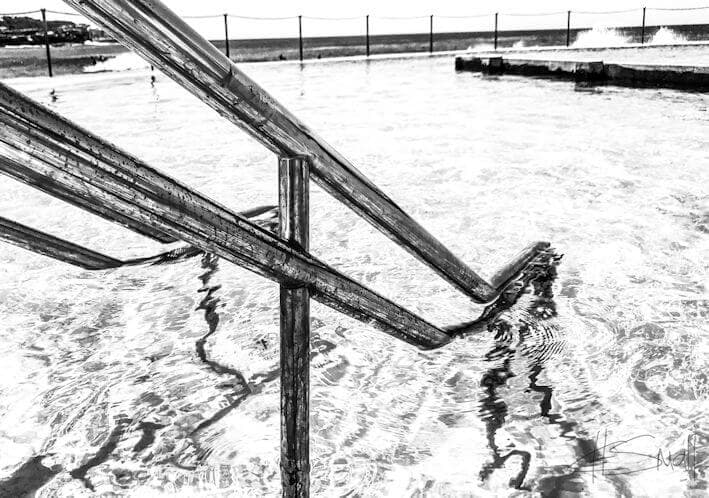 Bronte in Black and White- Bronte Beach Sea Pool Photography