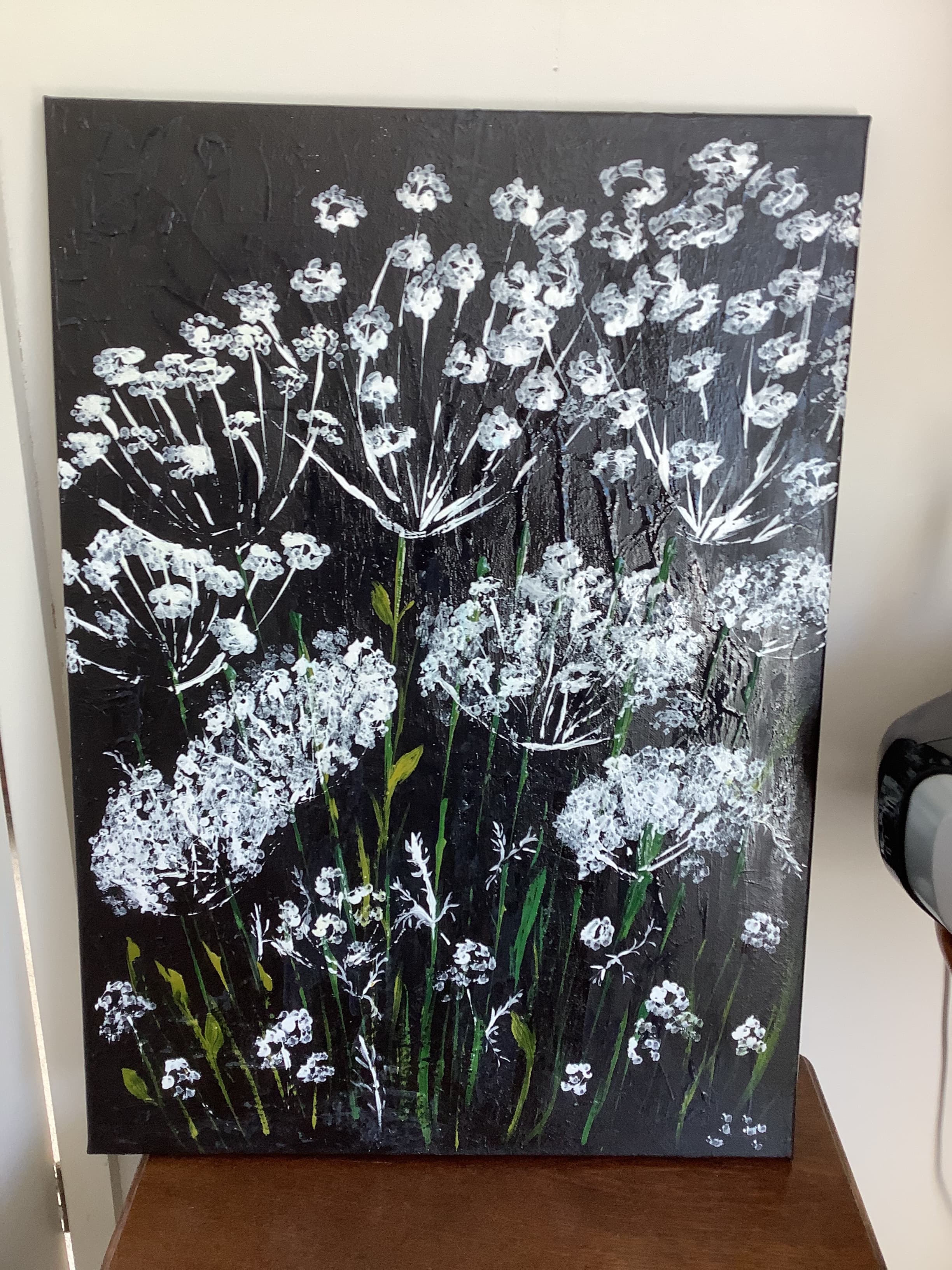 Cow Parsley - Hand Painted in Acrylics thumbnail-1