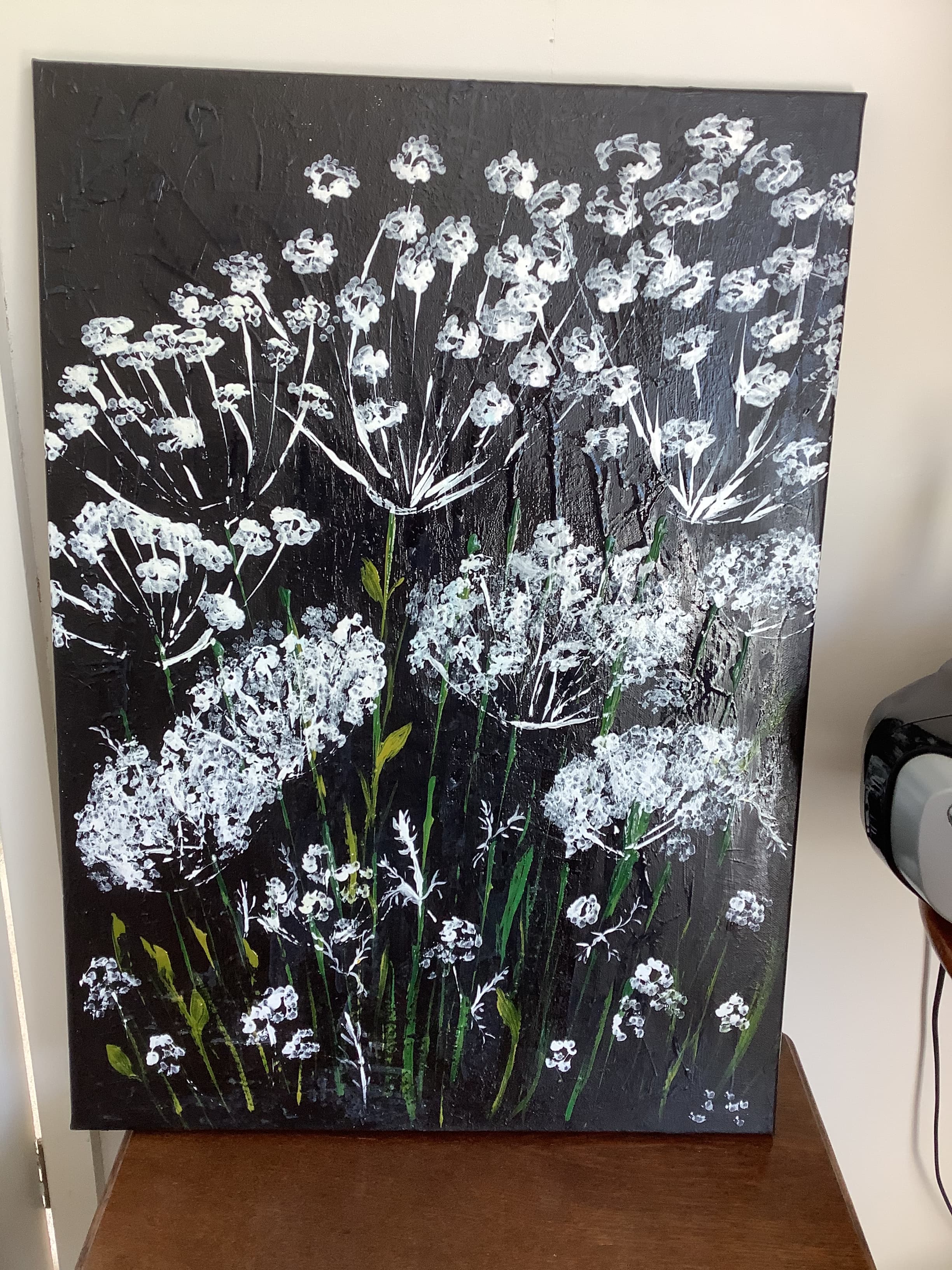 Cow Parsley - Hand Painted in Acrylics thumbnail-0