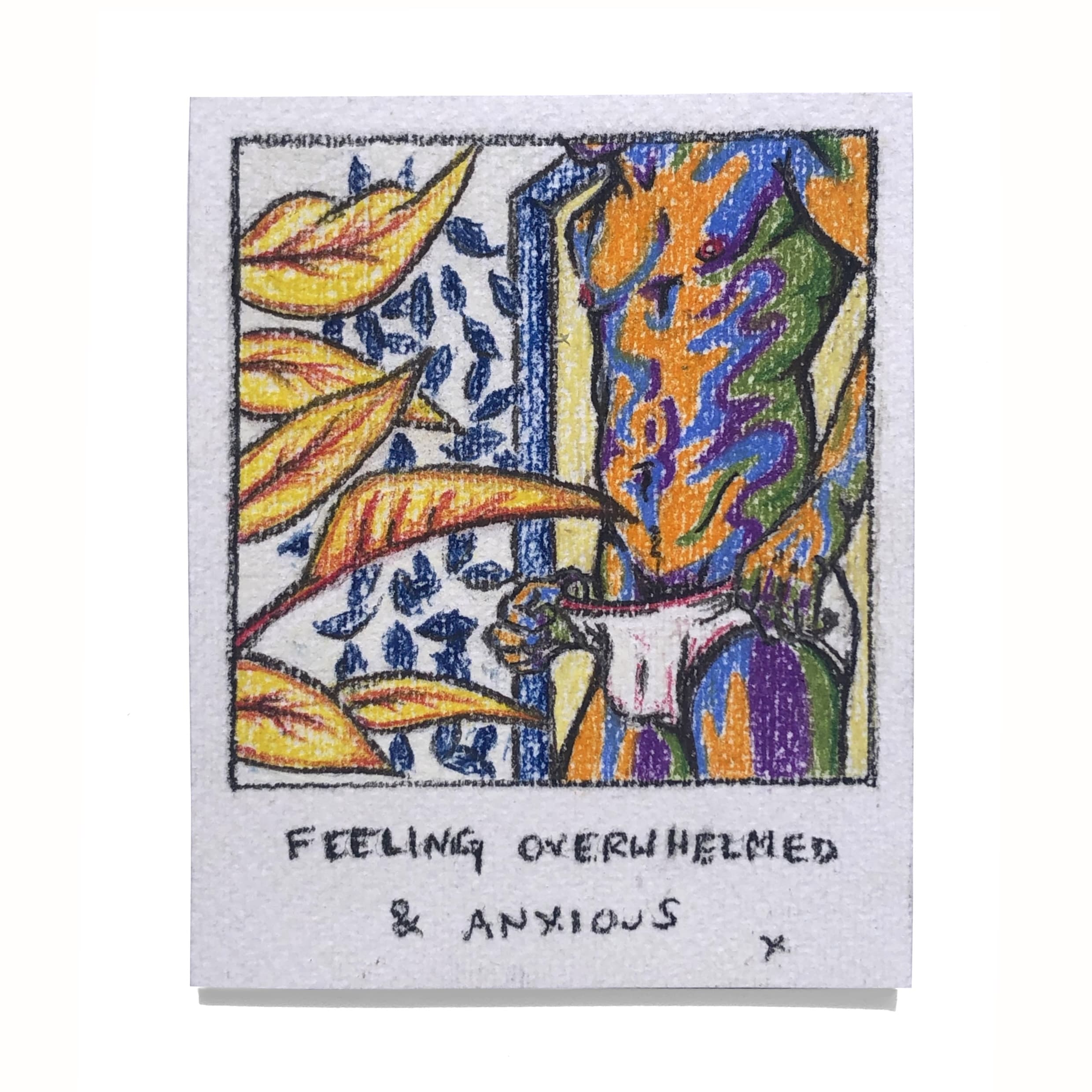 Overwhelmed and Anxious - Pastel Pencil Drawing thumbnail-0