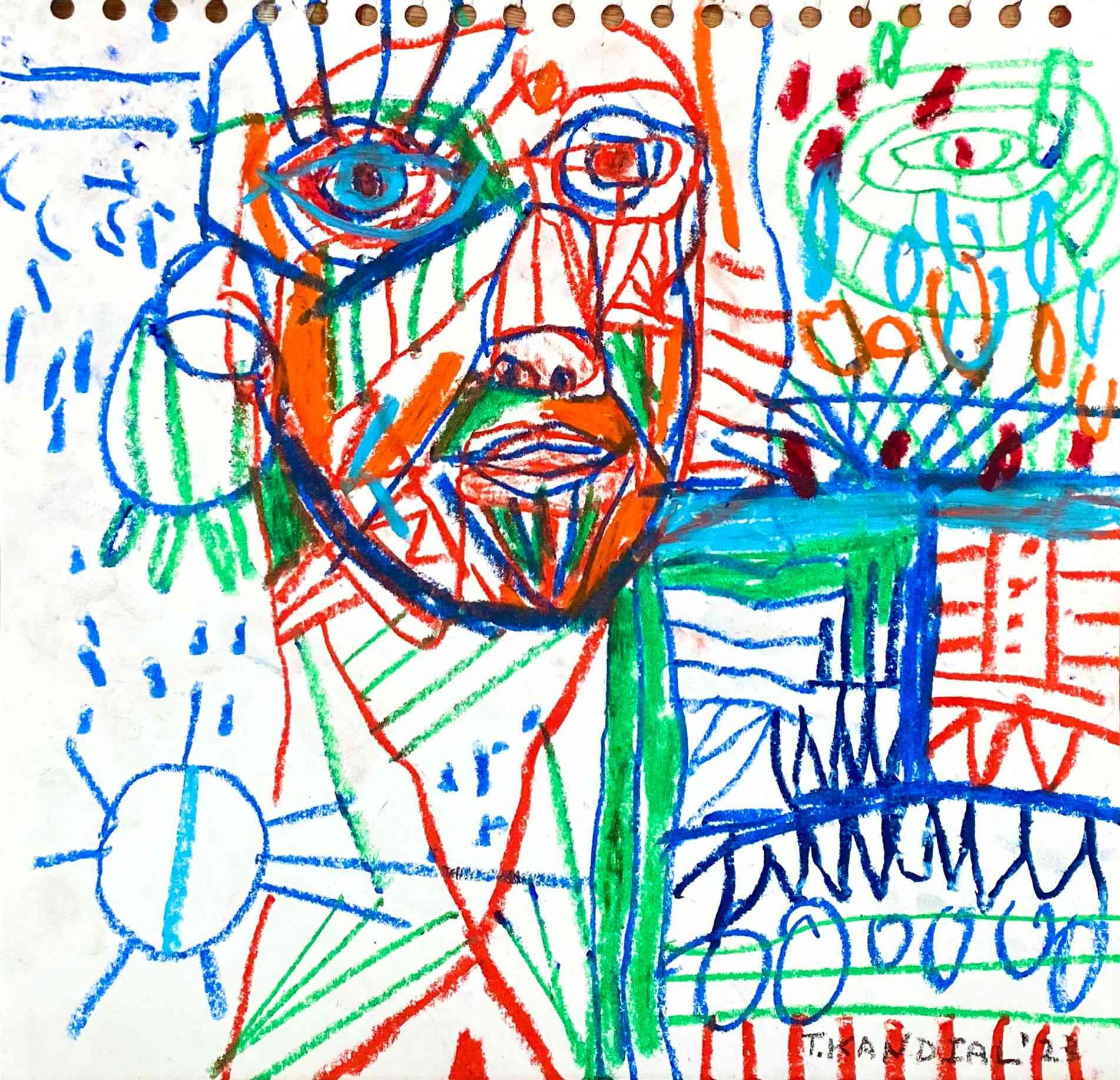 Discernment - Automatism Expressionist Pastel Art thumbnail-0