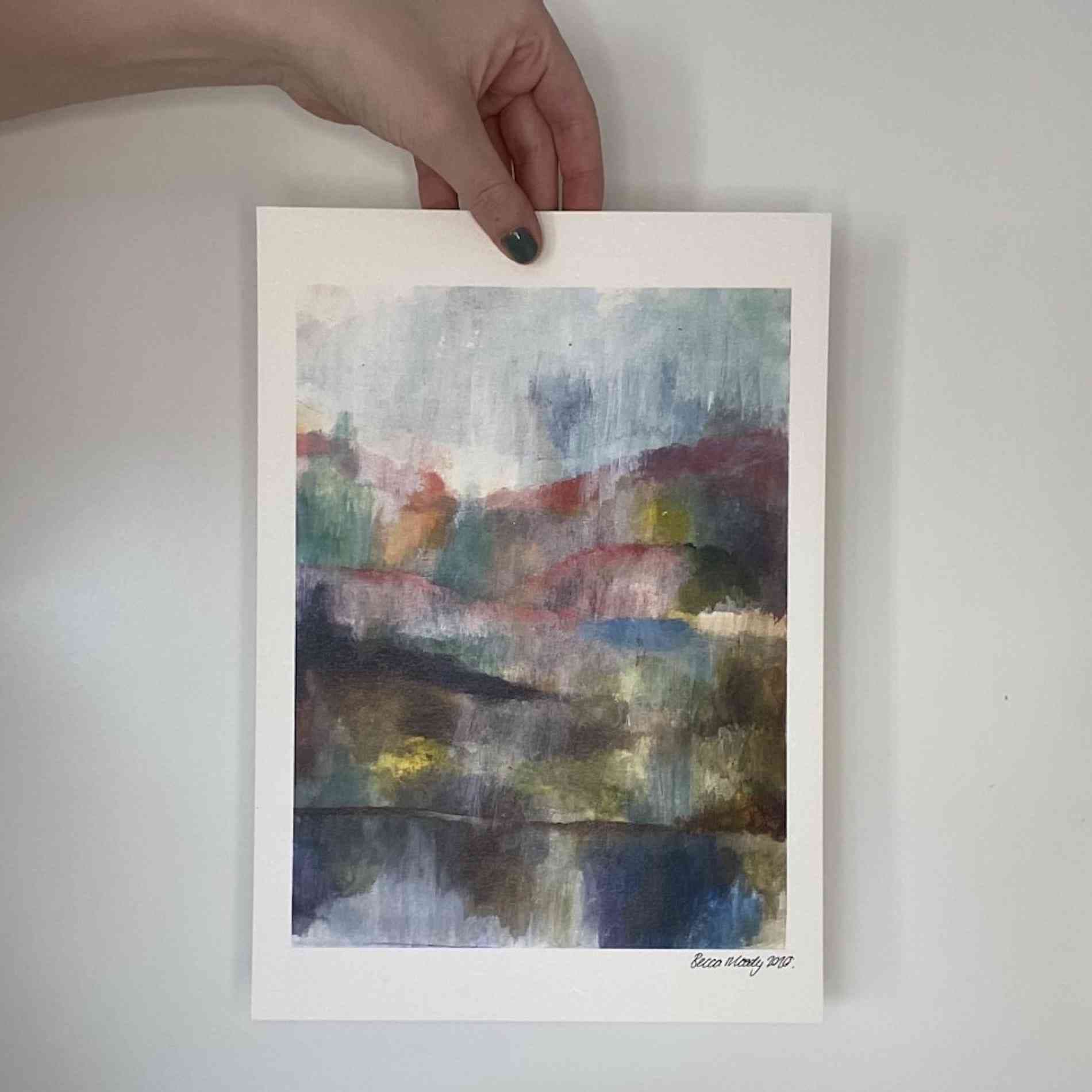 Hillside-abstract landscape art print thumbnail-1