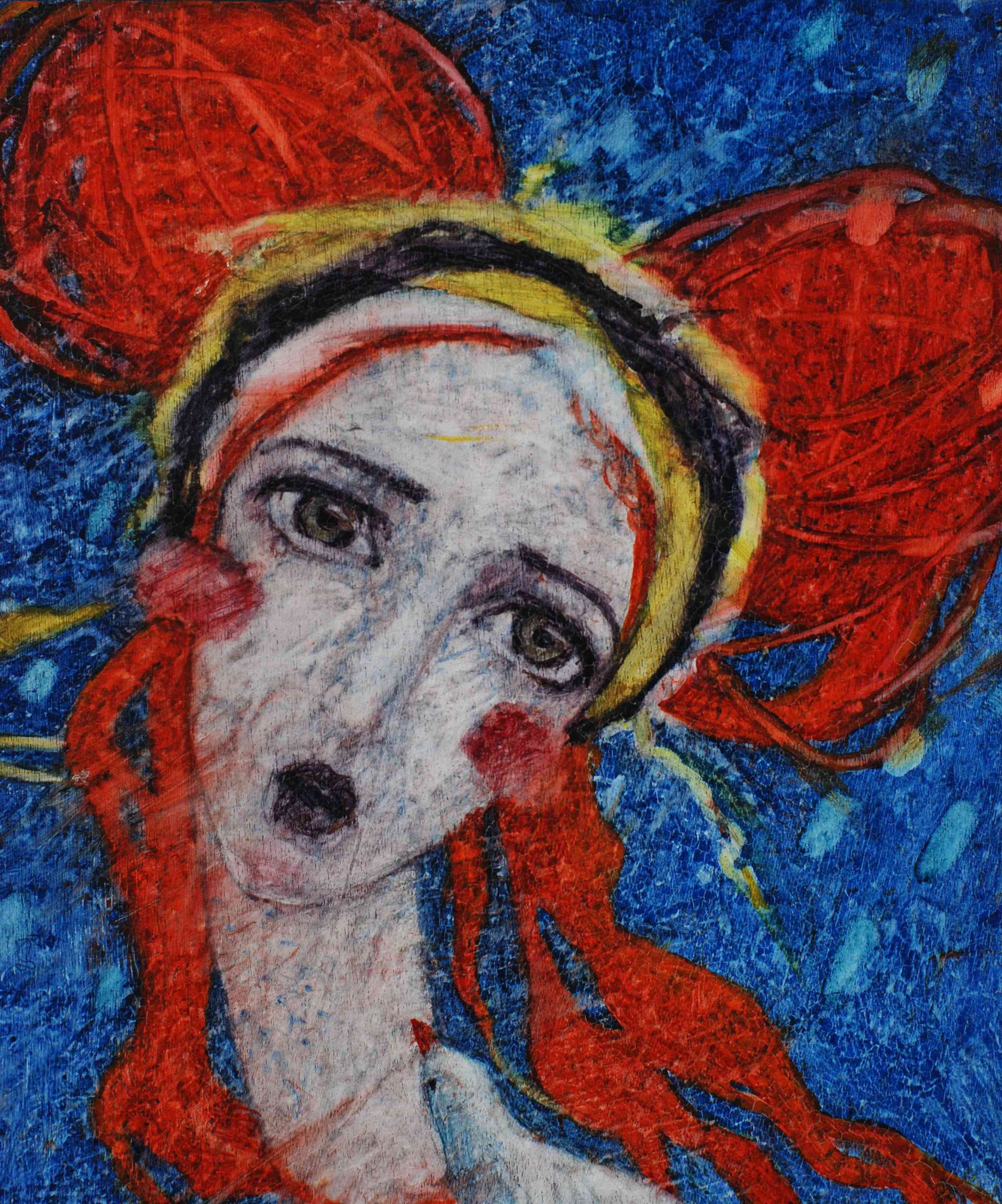 Girl With Fish - Water color Figurative Art thumbnail-1