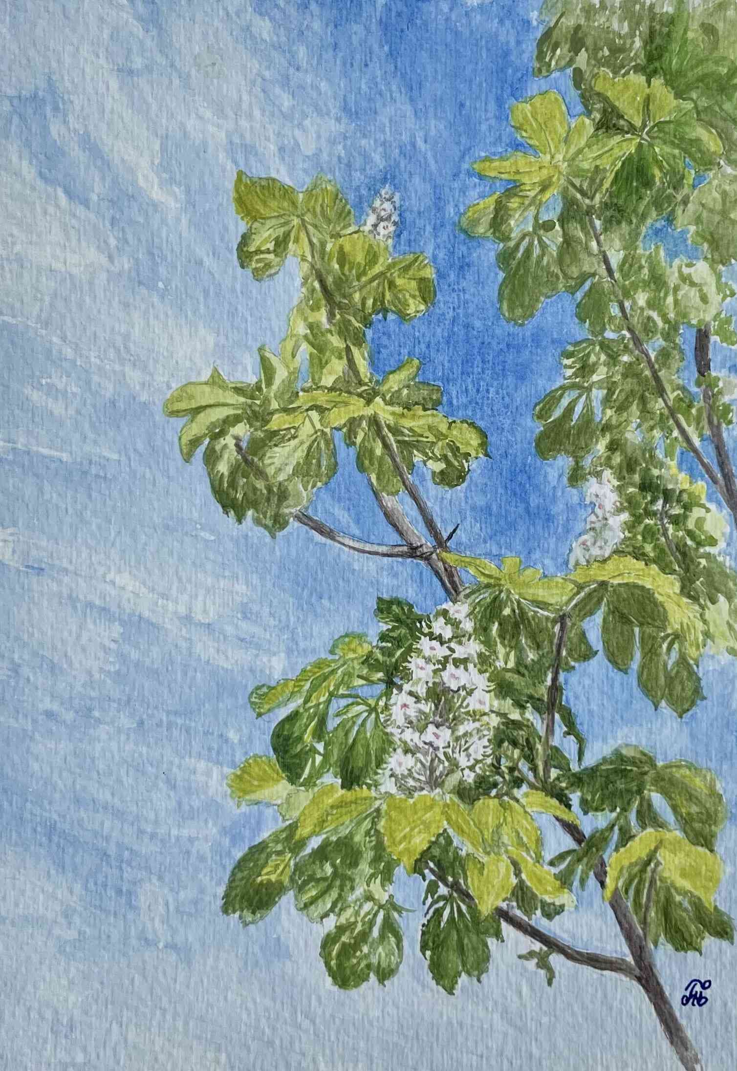 Chestnut Watercolour Painting thumbnail-0