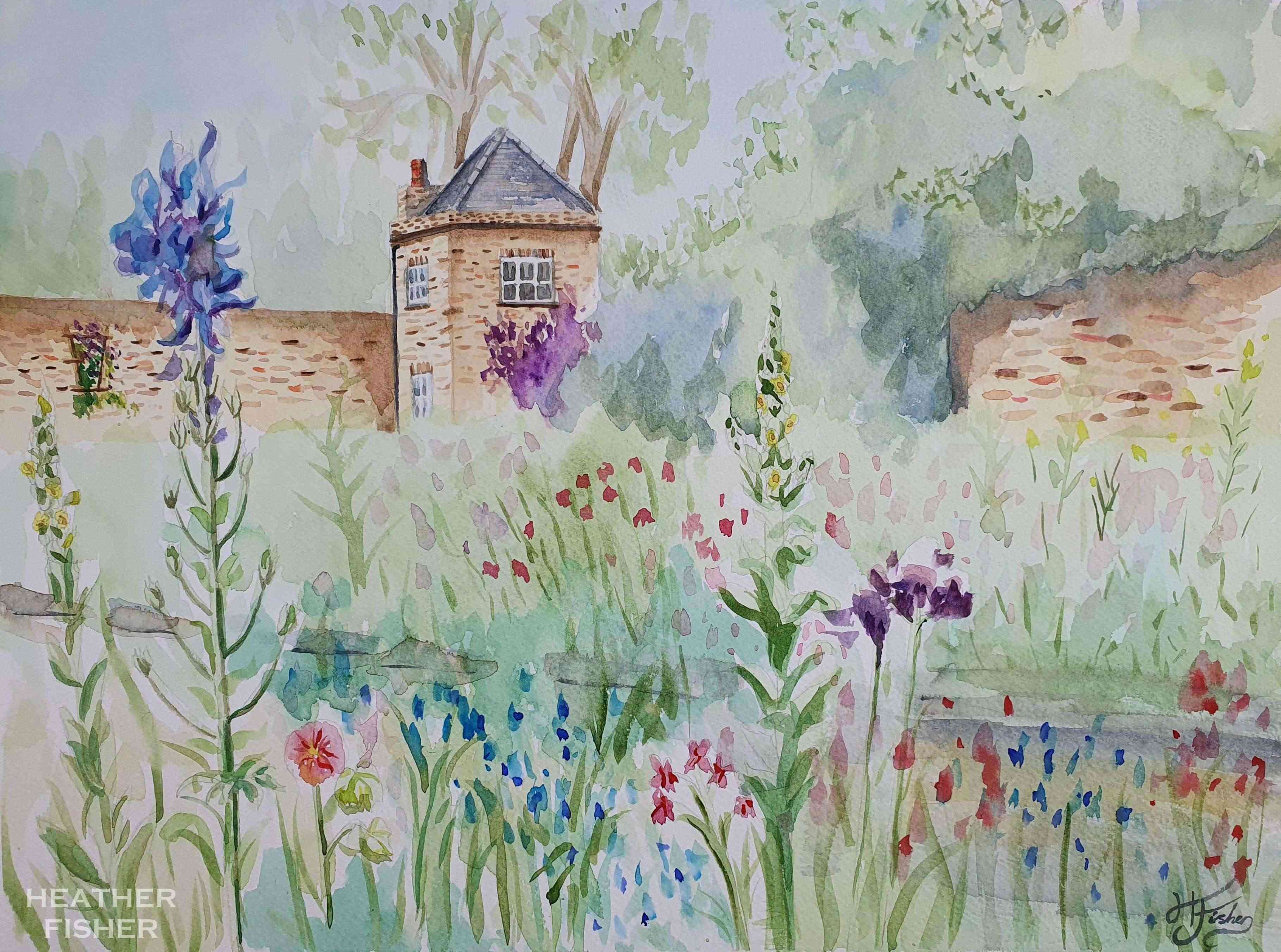 Middleton Hall Gardens- Middleton Hall Garden Painting thumbnail-0