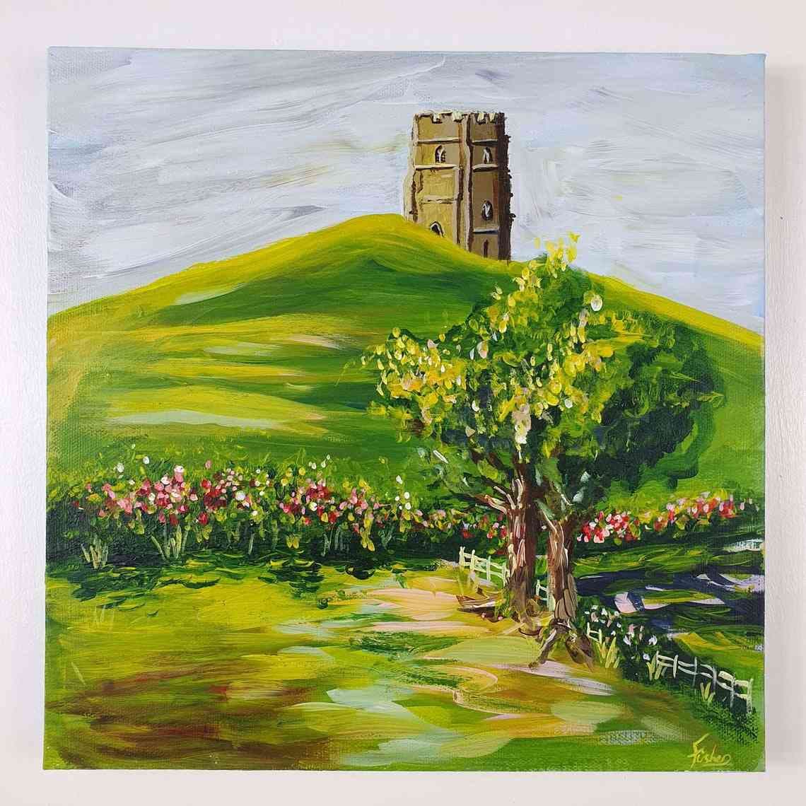 Glastonbury Tor Acrylic on Canvas thumbnail-2