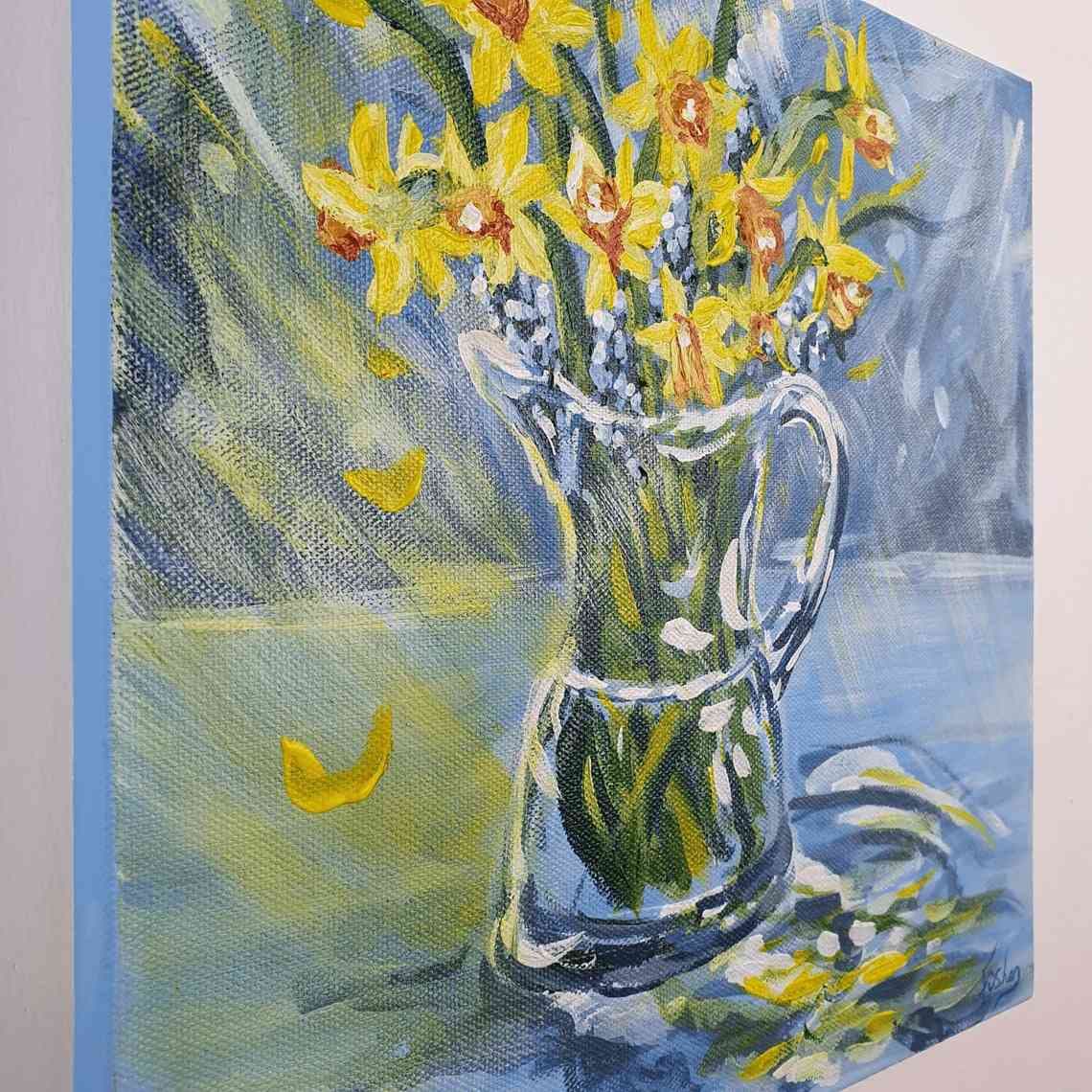 Daffodils Acrylic on Canvas thumbnail-2