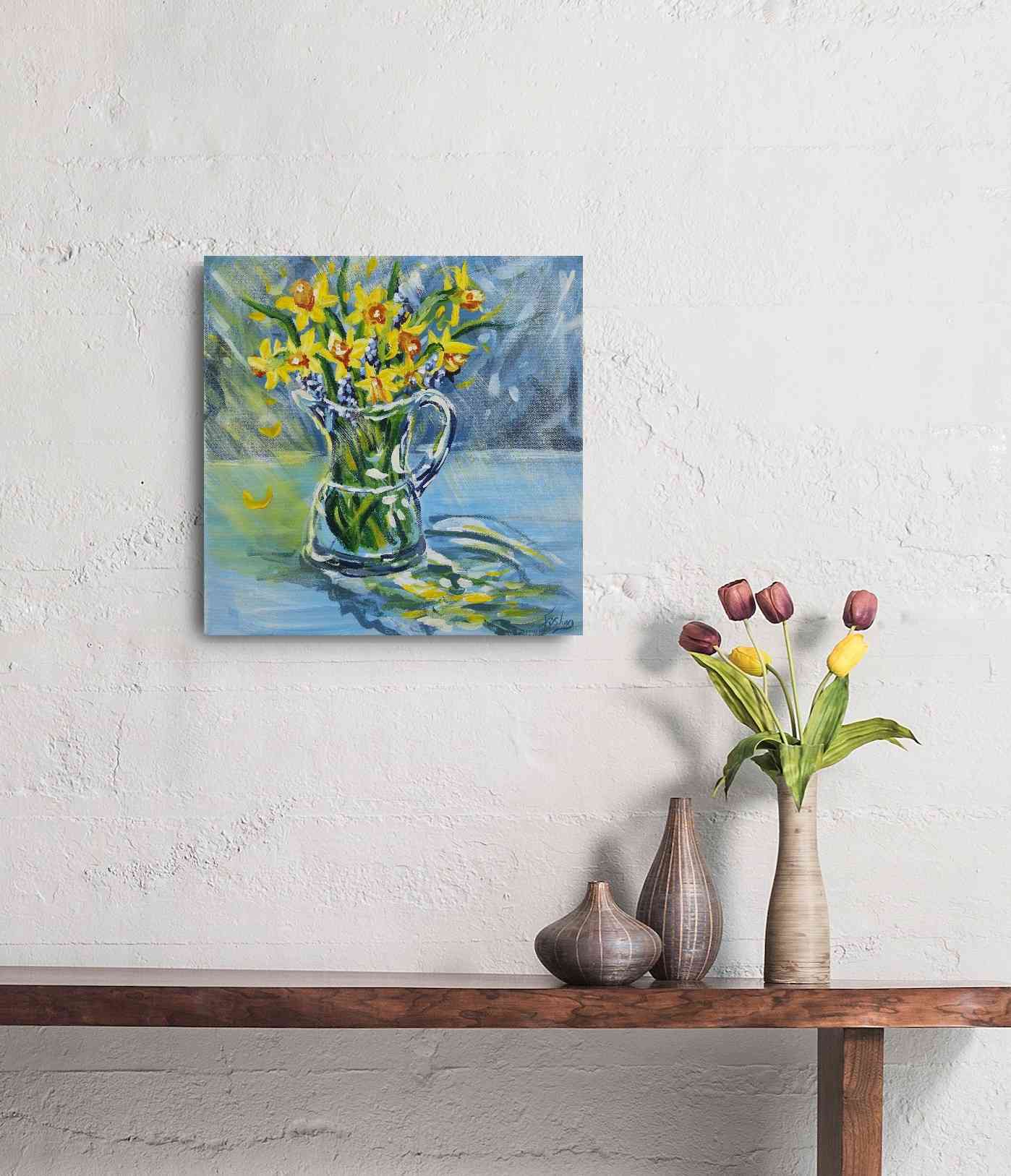 Daffodils Acrylic on Canvas thumbnail-0
