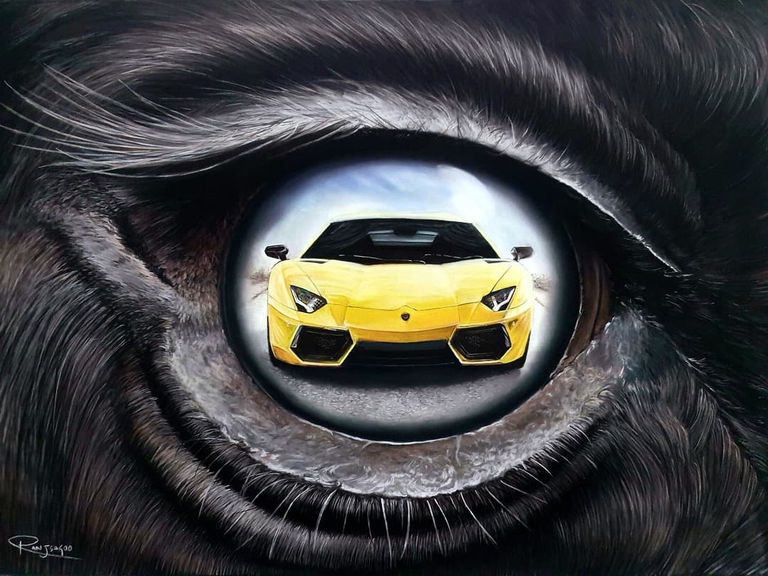 Toro Furioso - Lamborghini Reflection Giclee Print