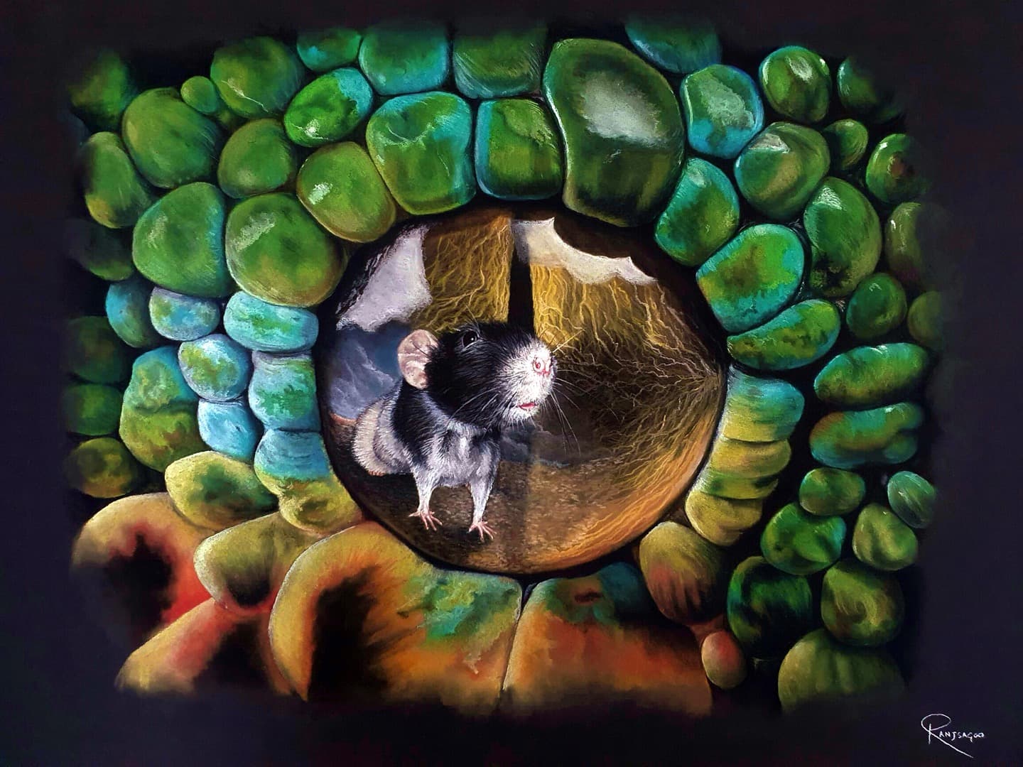 Mesmerised - Animals Eye Reflection Artwork thumbnail-0