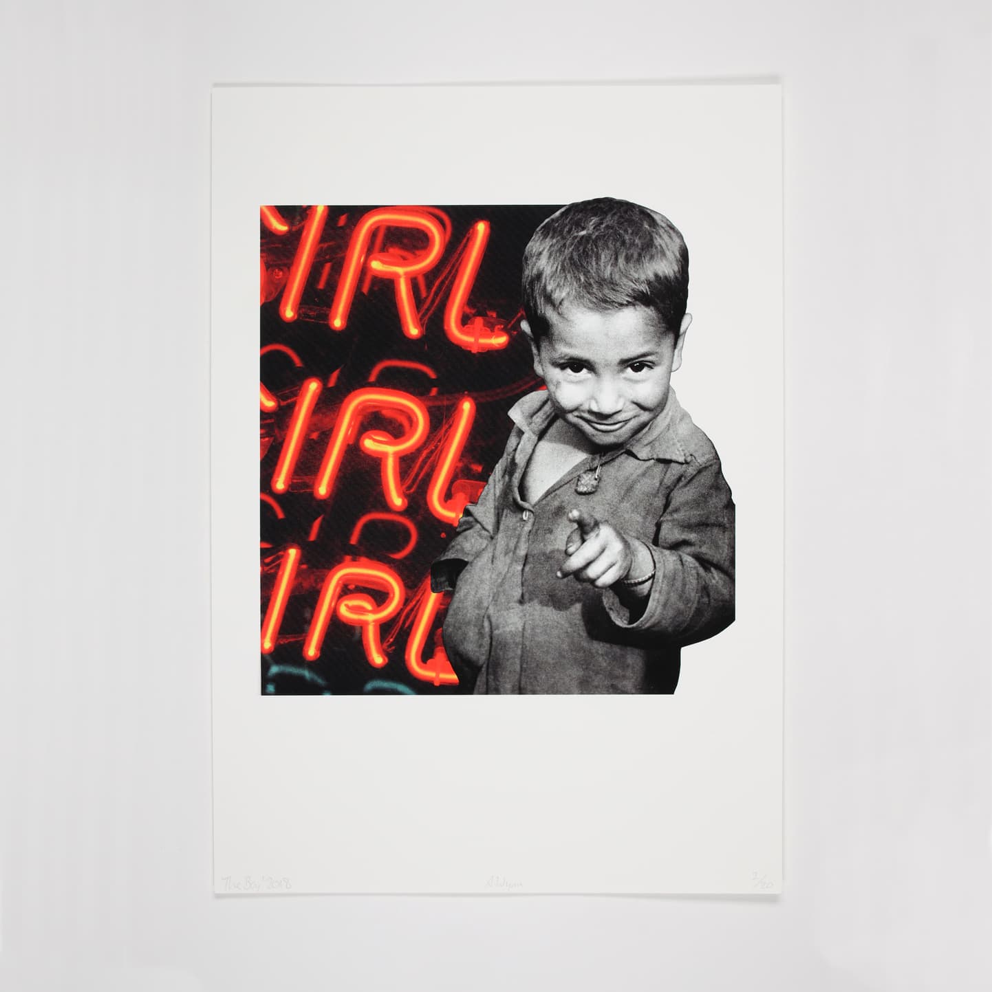 A3 Giclee - Boy Collage Art thumbnail-1