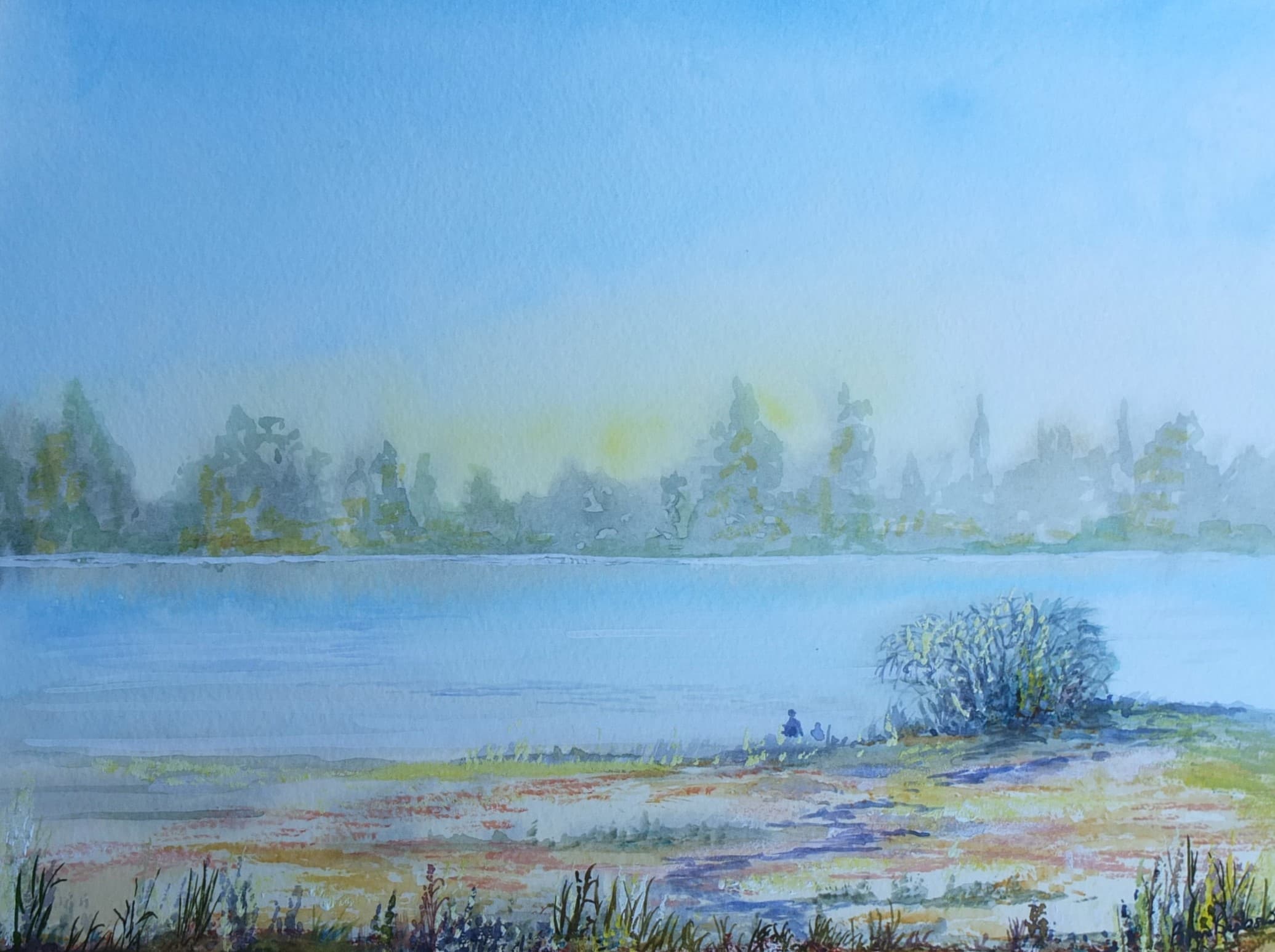 Powells Pool Watercolour Art thumbnail-0