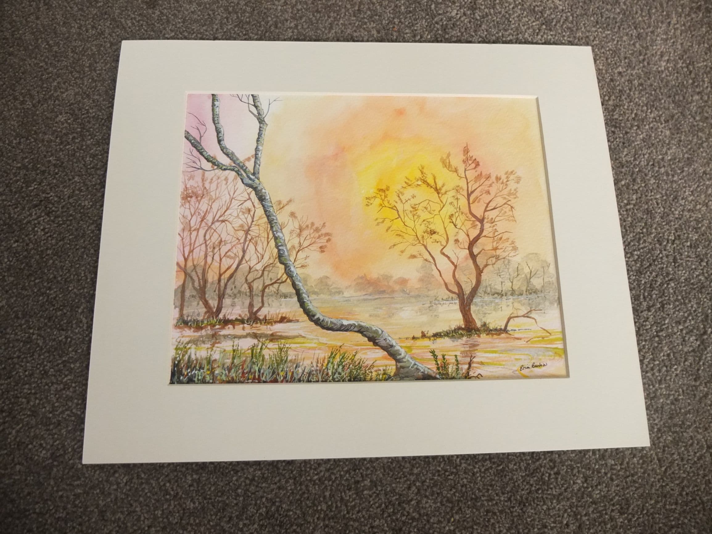 Evening Light Wyndley - Evening Sunlight Watercolour Art thumbnail-1