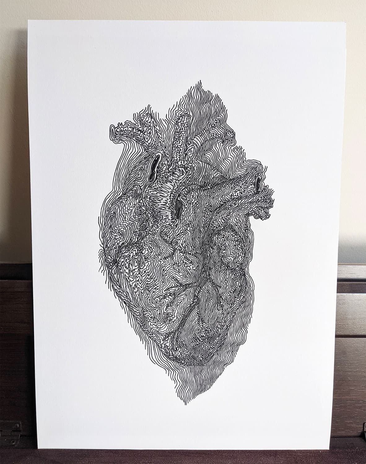 To Love-Anatomical Heart Contour Line Drawing thumbnail-1