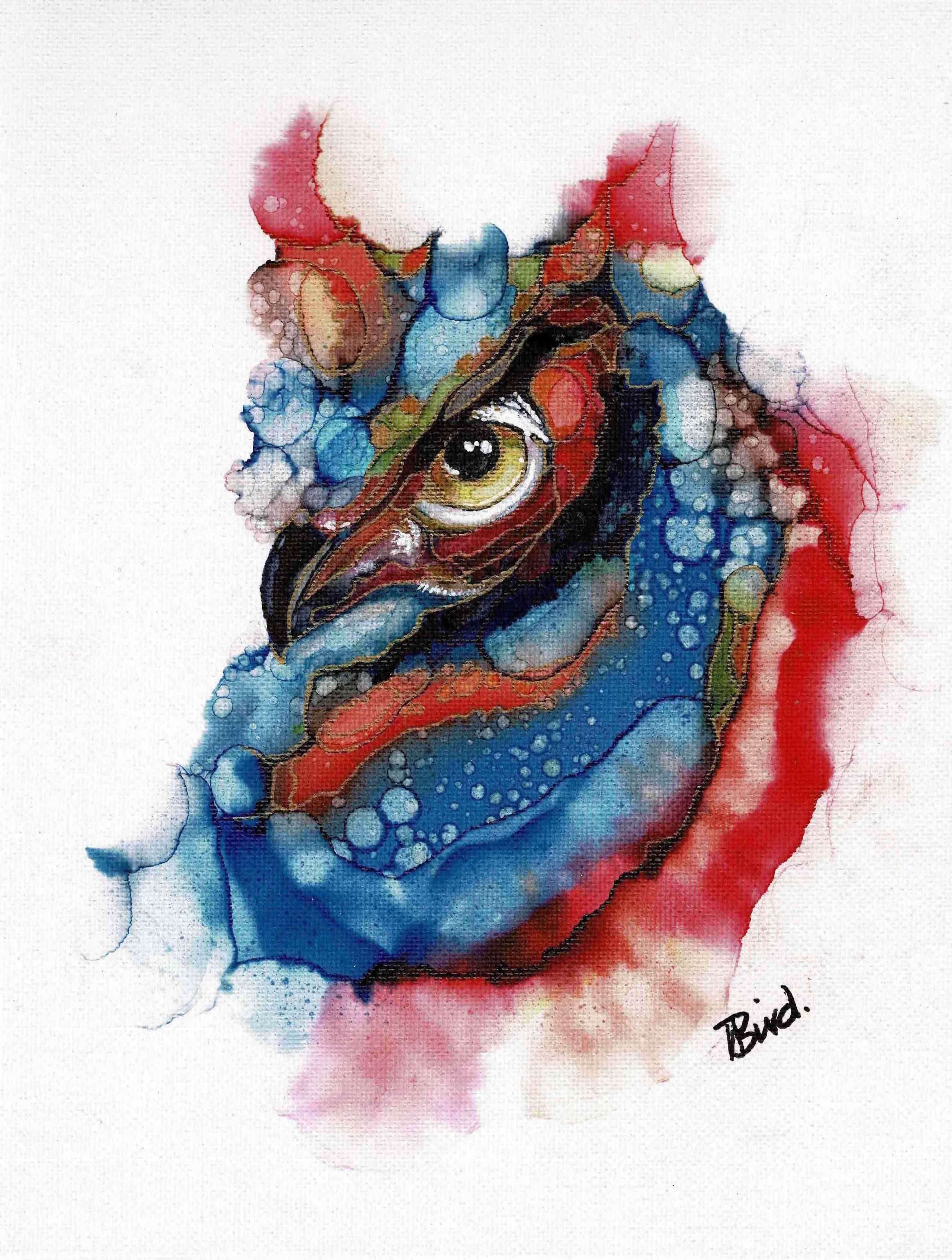 Owl Ink Painting thumbnail-0