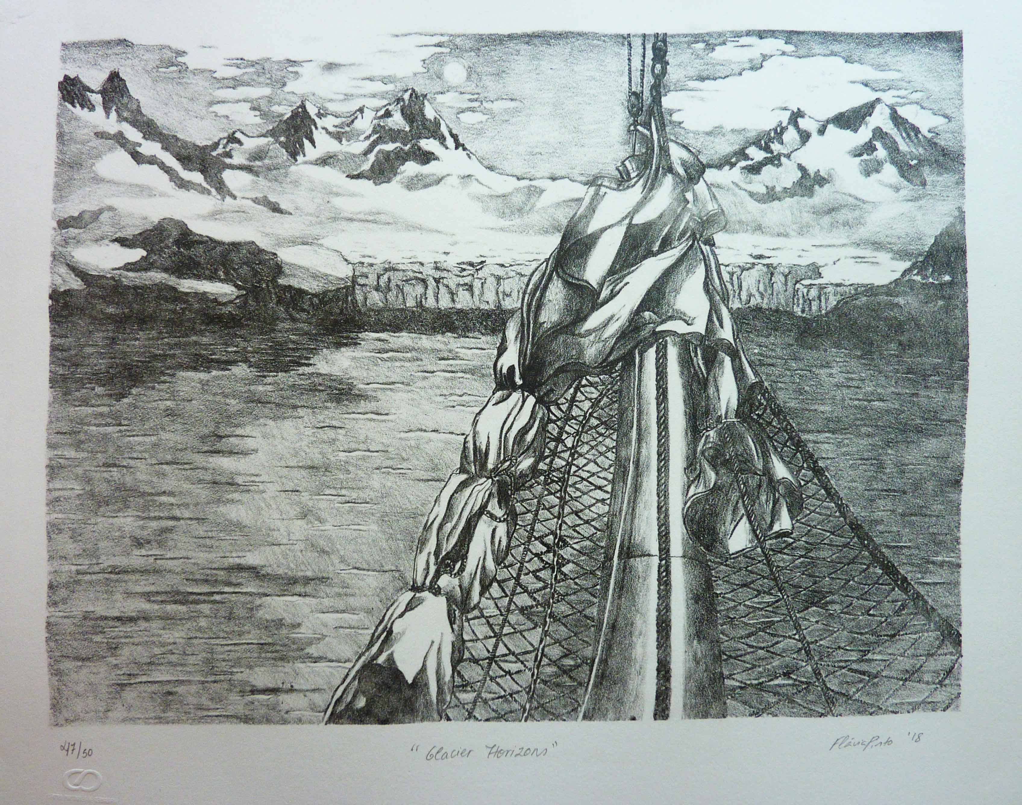 Glacier Horizons Engraving Art thumbnail-0