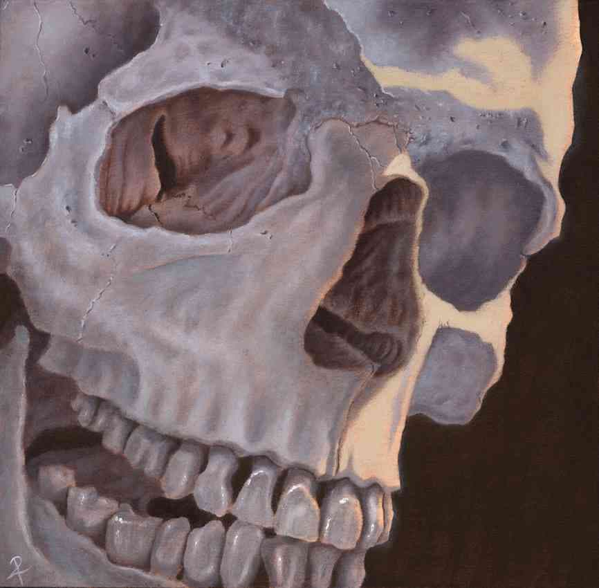 Death Shall Have no Dominion - Skull Oil Painting