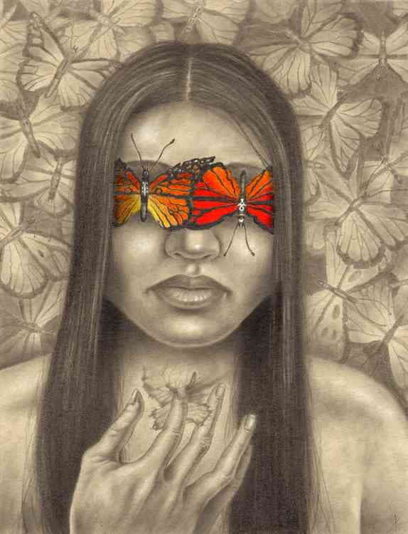 Behind Beauties Darkness - Nature Surrealist Pencil Art thumbnail-0