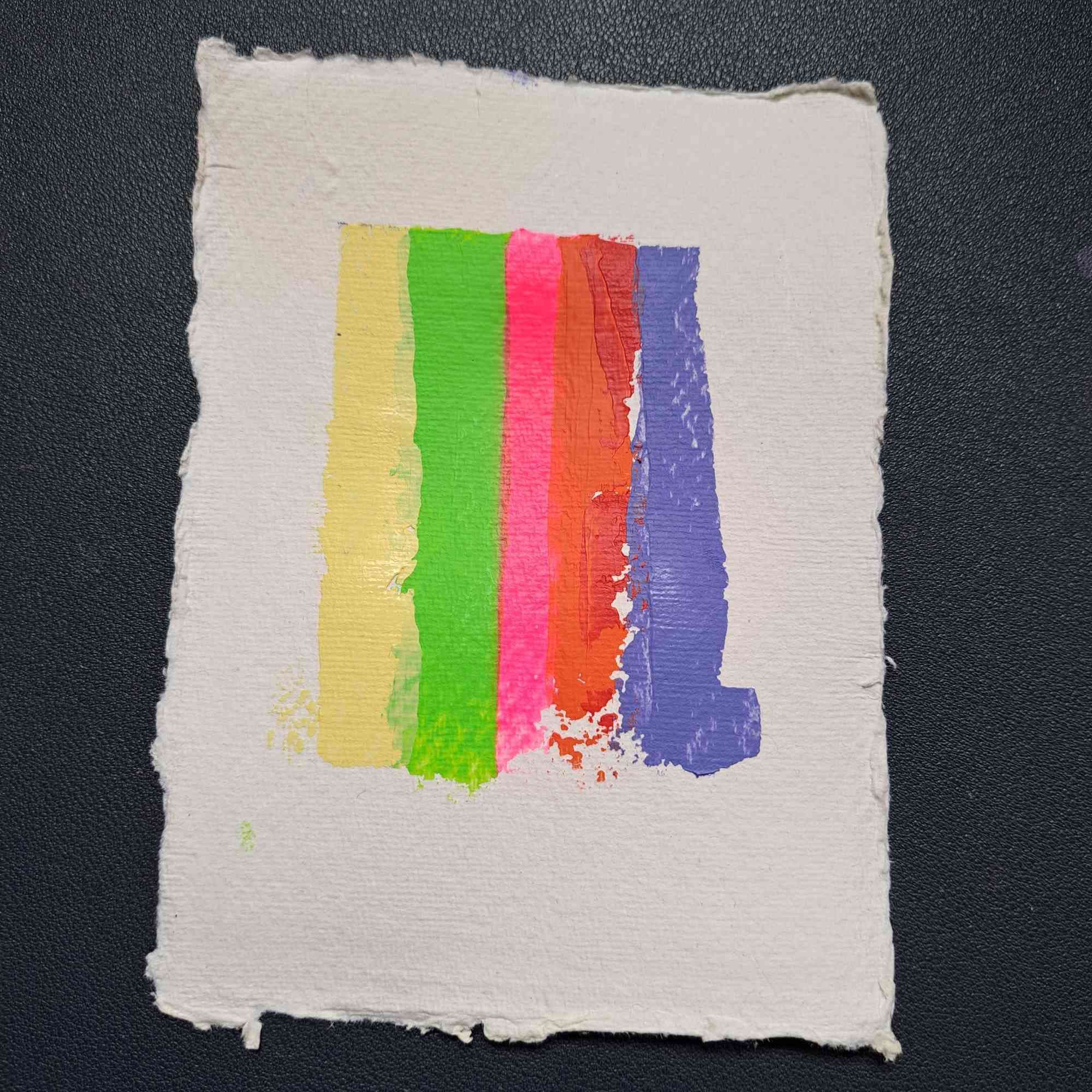 Rainbow Tower Acrylic Painting thumbnail-0