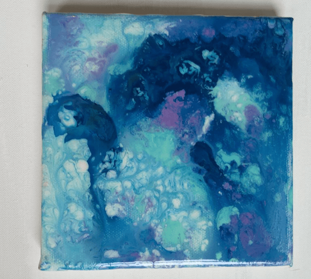 Deep Blue - Blue Resin Painting thumbnail-0