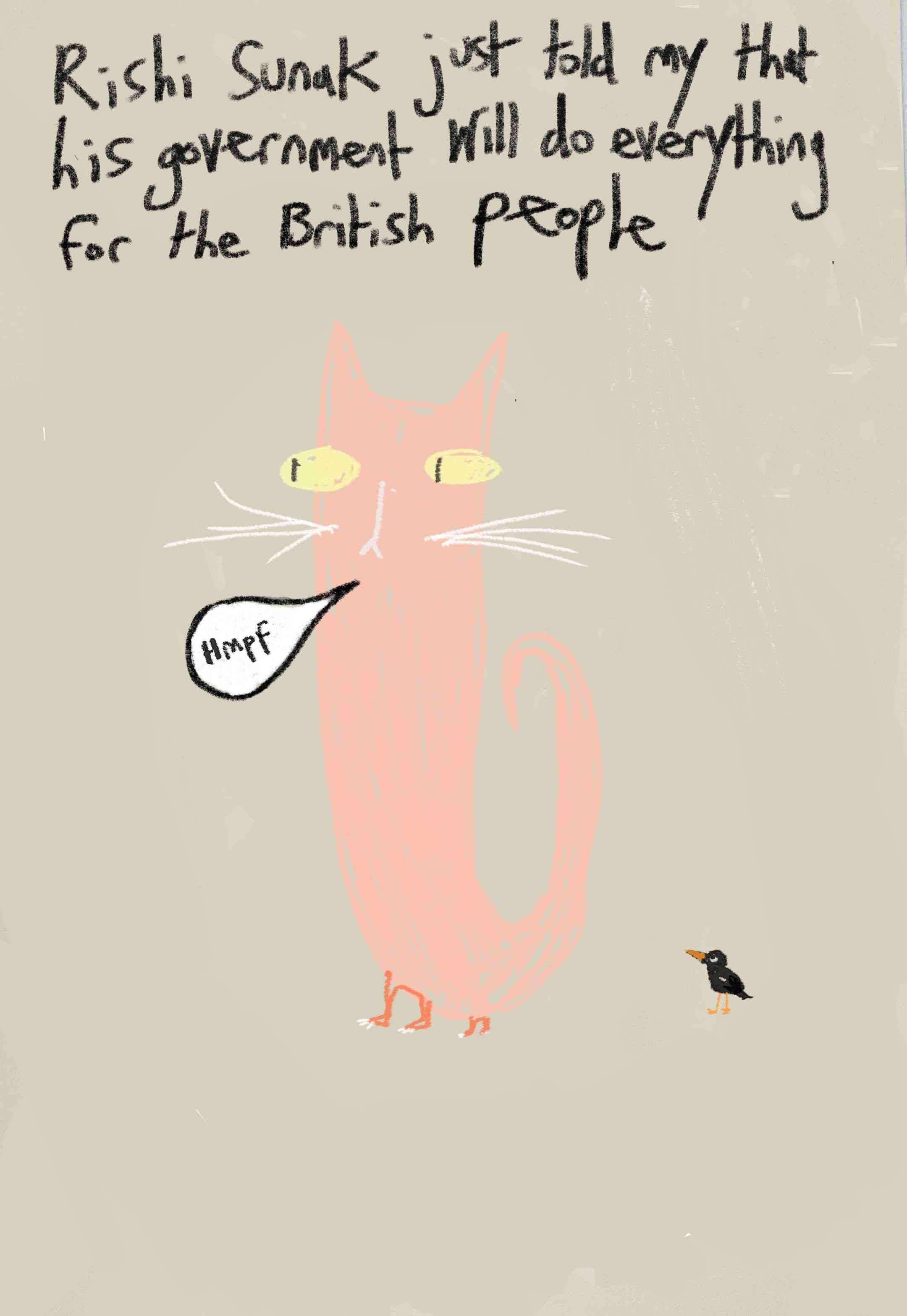 Pink Cat Digital Print Art thumbnail-0