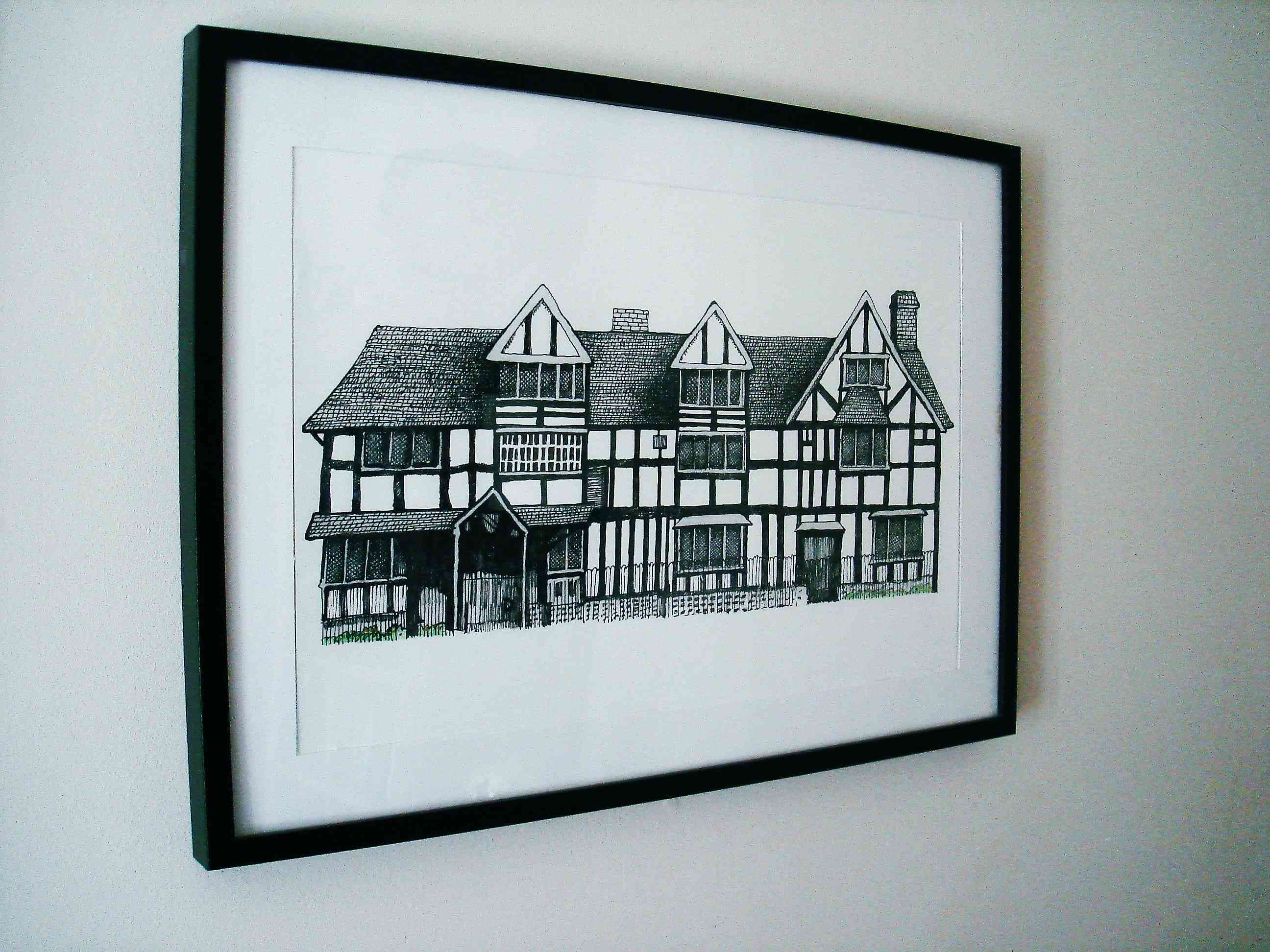 William Shakespeares Birthplace- Historical Art Archival Print thumbnail-1