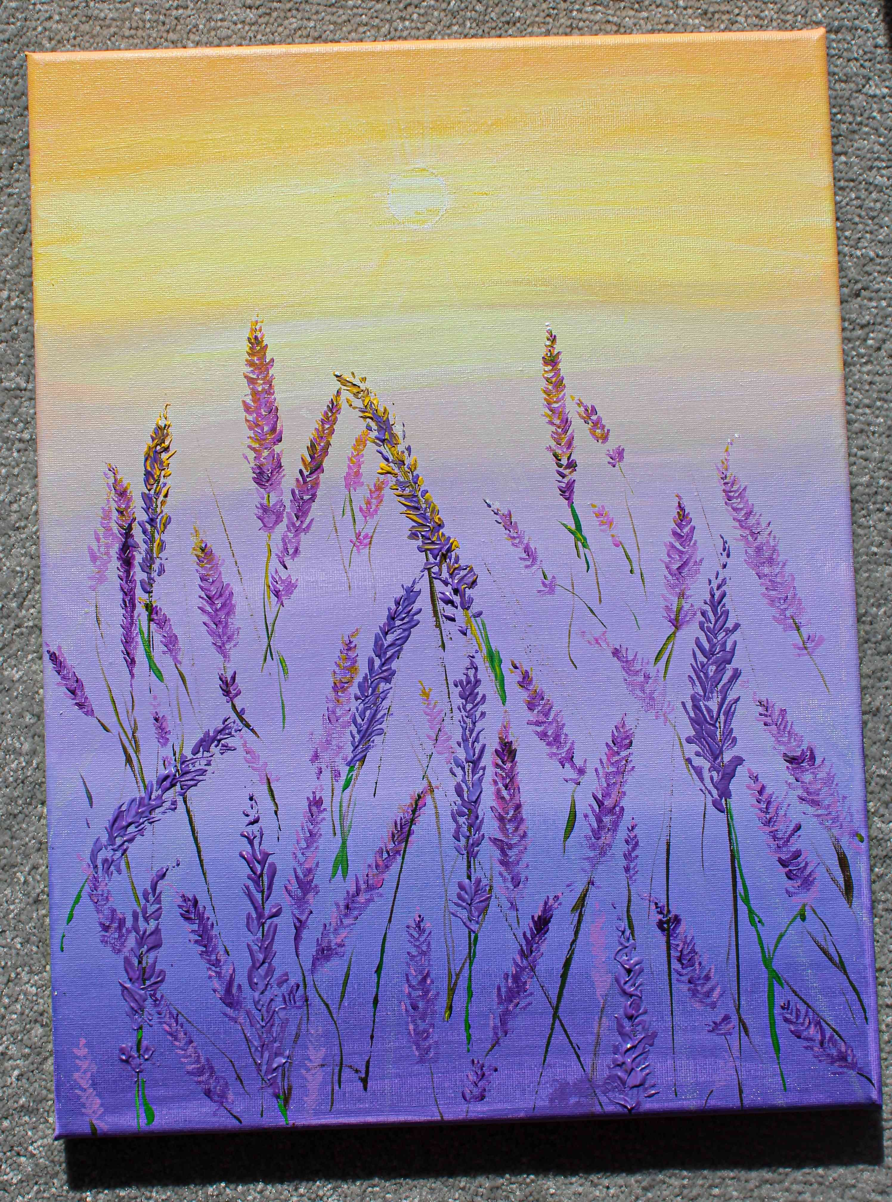 Lavender Fields - Abstract Nature Art thumbnail-0