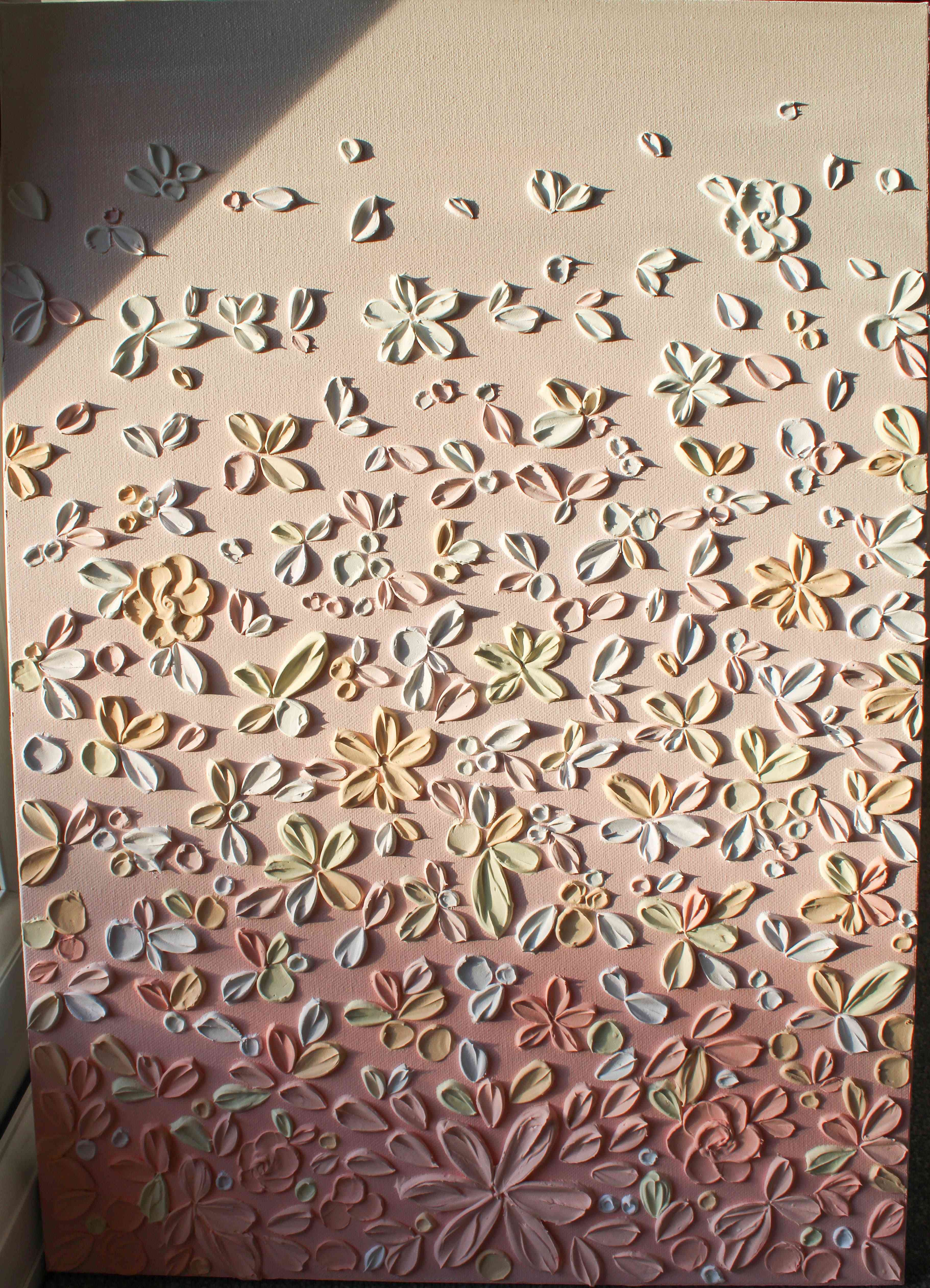 Dreamy Petals  - Acrylic Texture Art thumbnail-0
