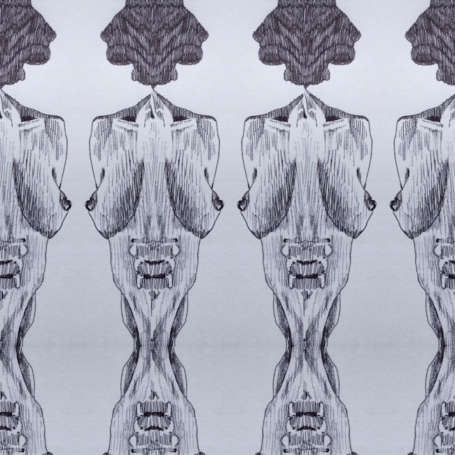 Mirrored Biro Body 03 - Abstract Figure Ink Art thumbnail-0