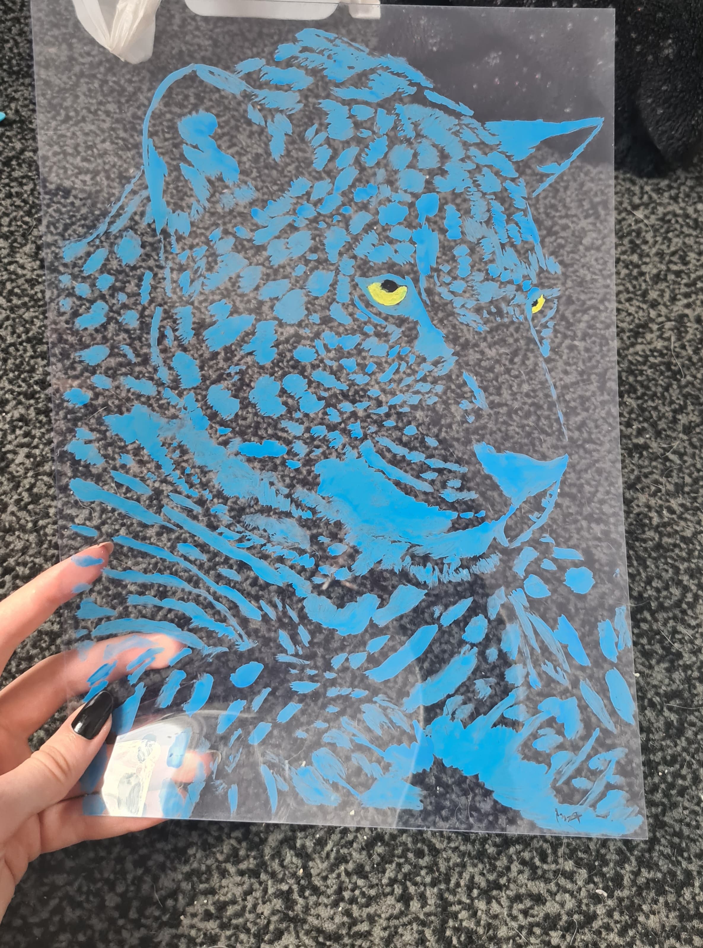 Leopard- acetate Leopard painting thumbnail-1