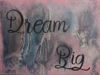 Dream Big - Vibrant Spray Paint Expressionist Art thumbnail-0