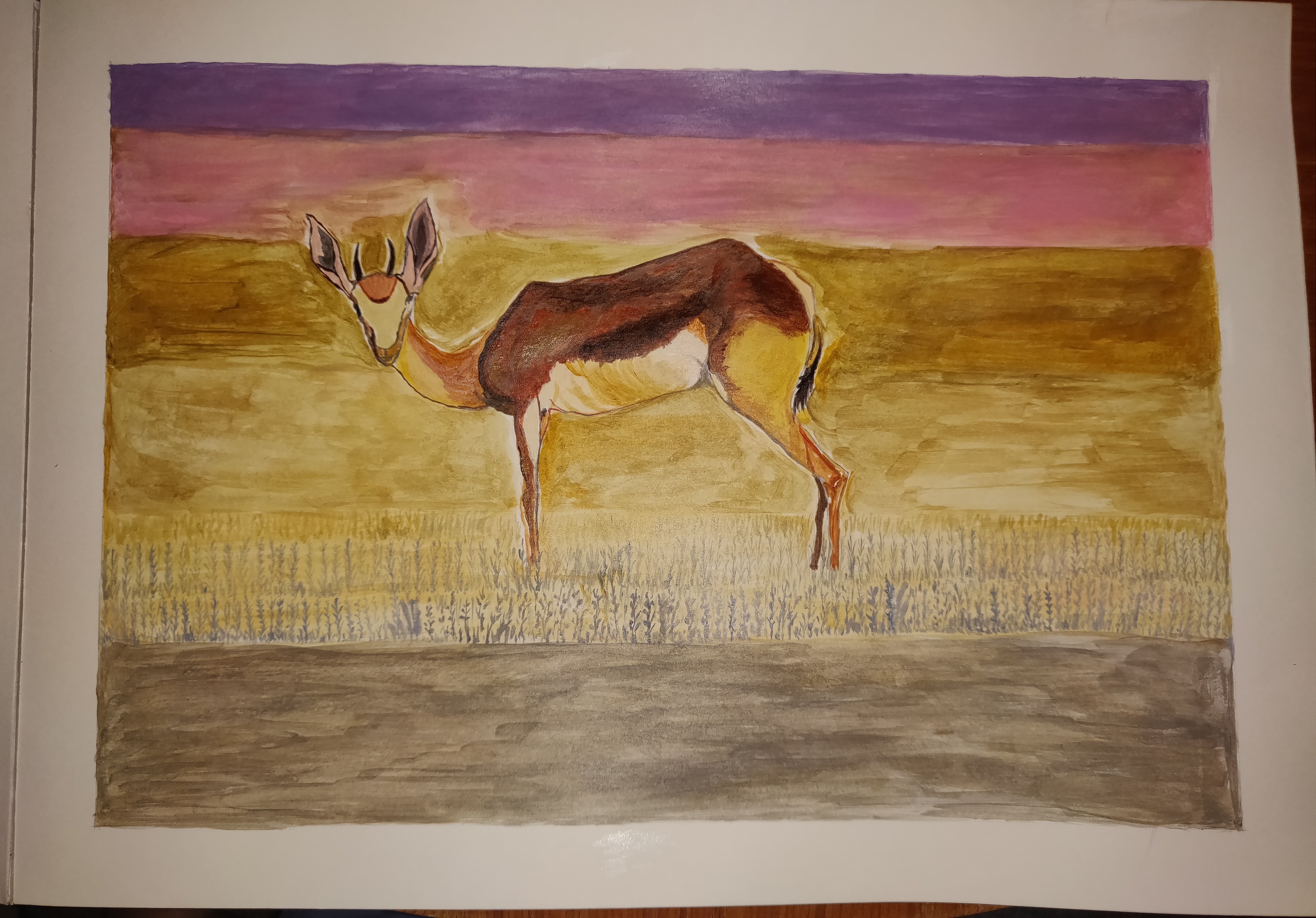 Gazelle Acrylic Painting thumbnail-0