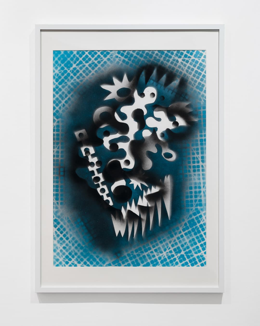 Abstraction 1 - Spray Paint with Cutwork Frame Art