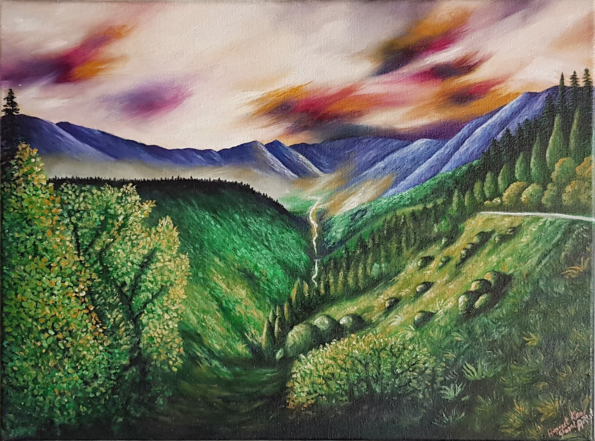 Valley Breeze - Breeze Landscape Oil Painting