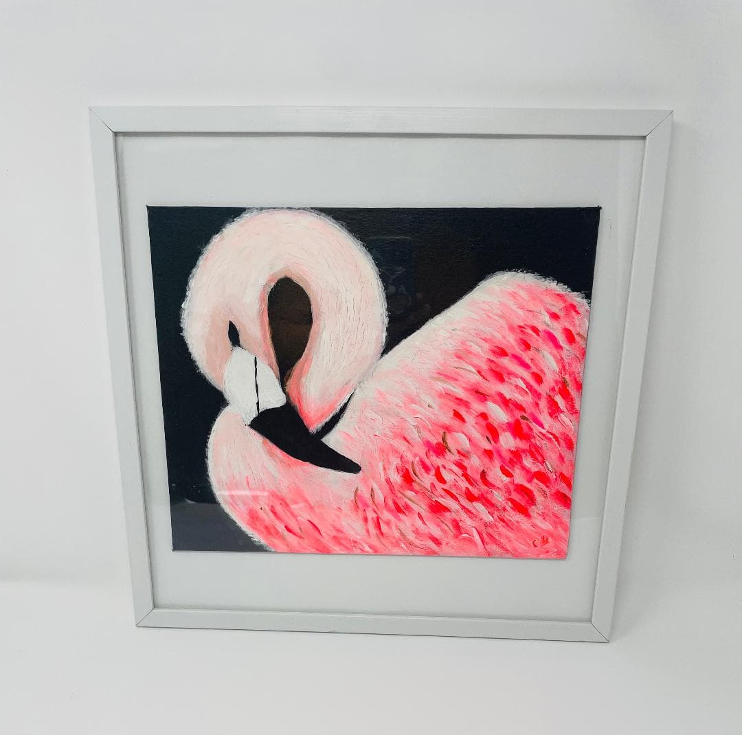 Pink Swan Acrylic Art thumbnail-0