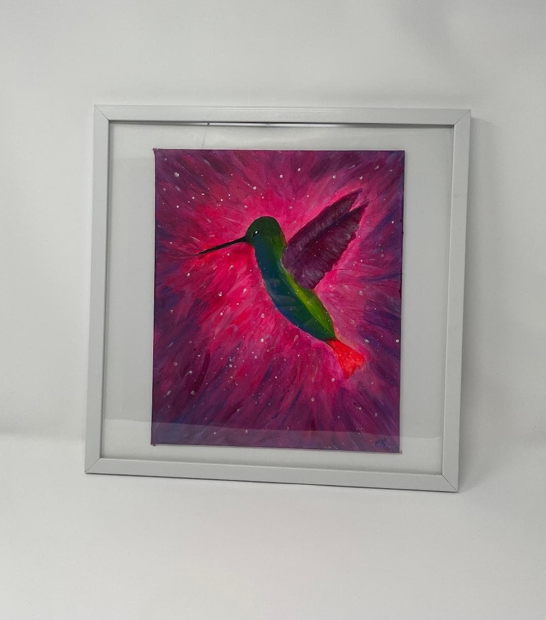 Sparkling Hummingbird Acrylic Art thumbnail-0