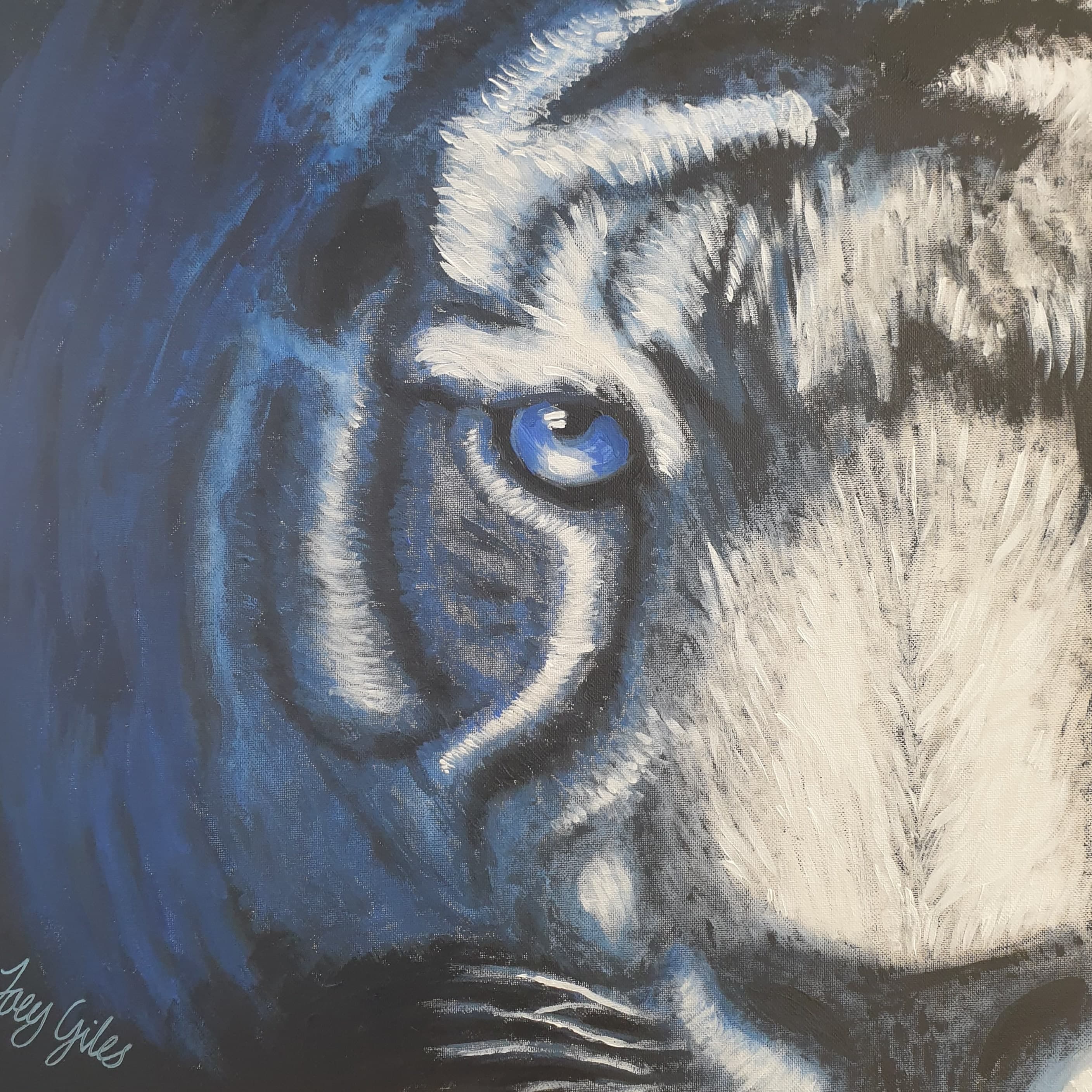 Blue Tiger Acrylic Art thumbnail-0