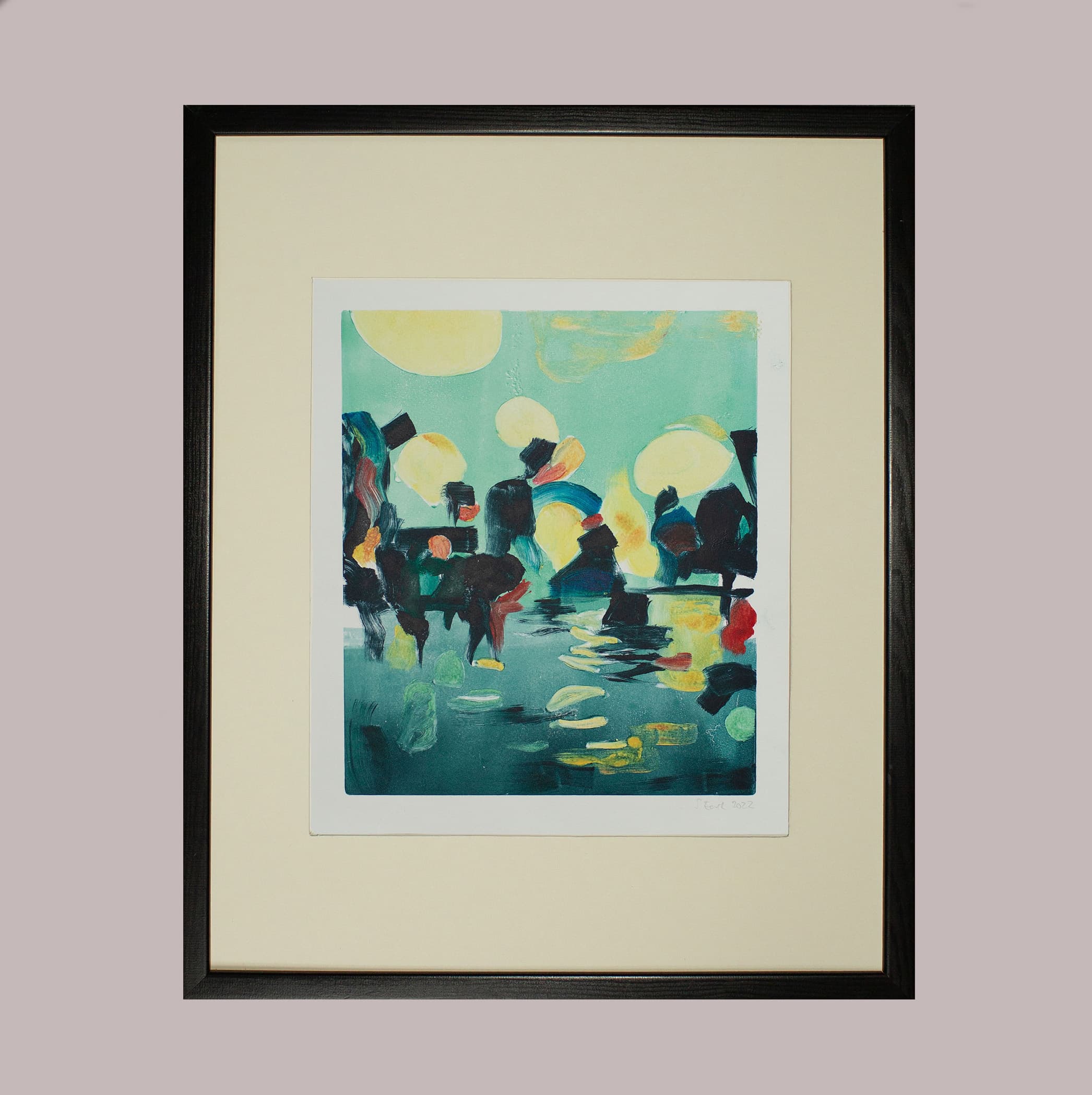 Dive-in Movie 1 - Monoprint - Contemporary Print Art thumbnail-1