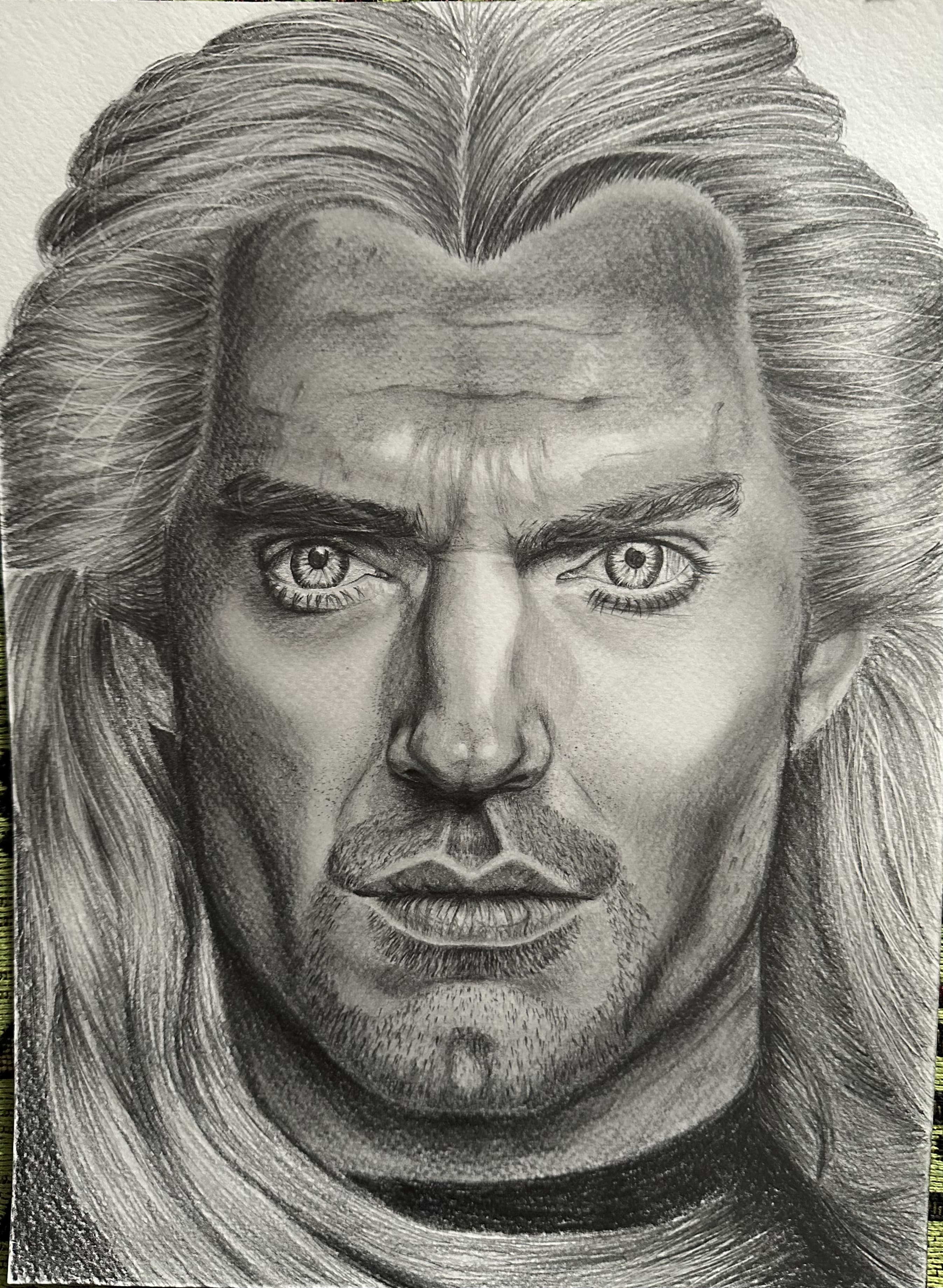 The Witcher Pencil Portrait-Henry Cavill Artwork thumbnail-0