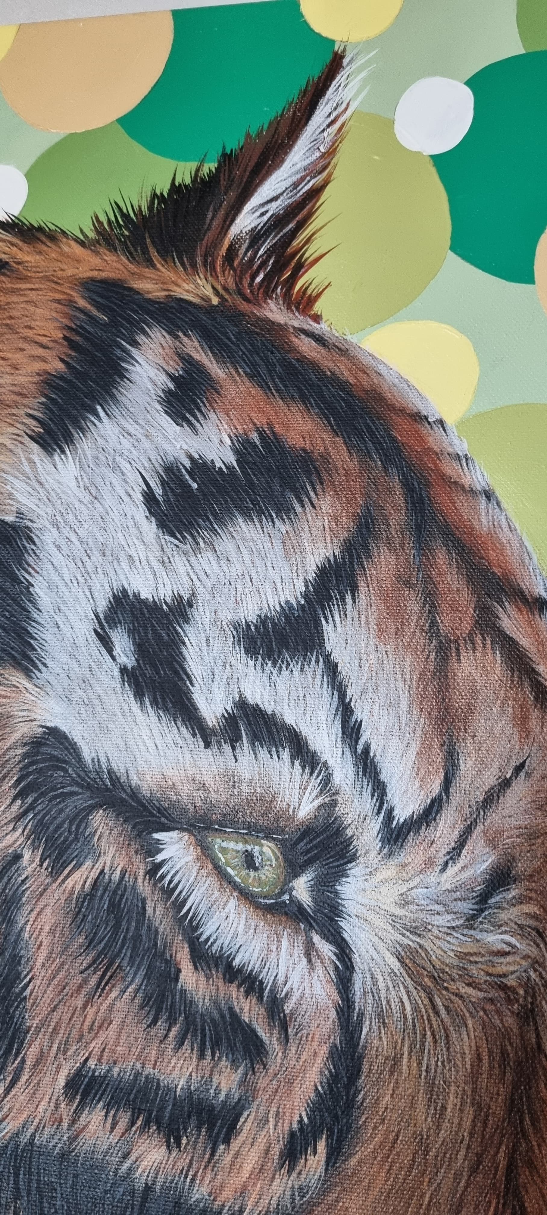 Serious Tiger - Acrylic Tiger Profile Portrait thumbnail-1