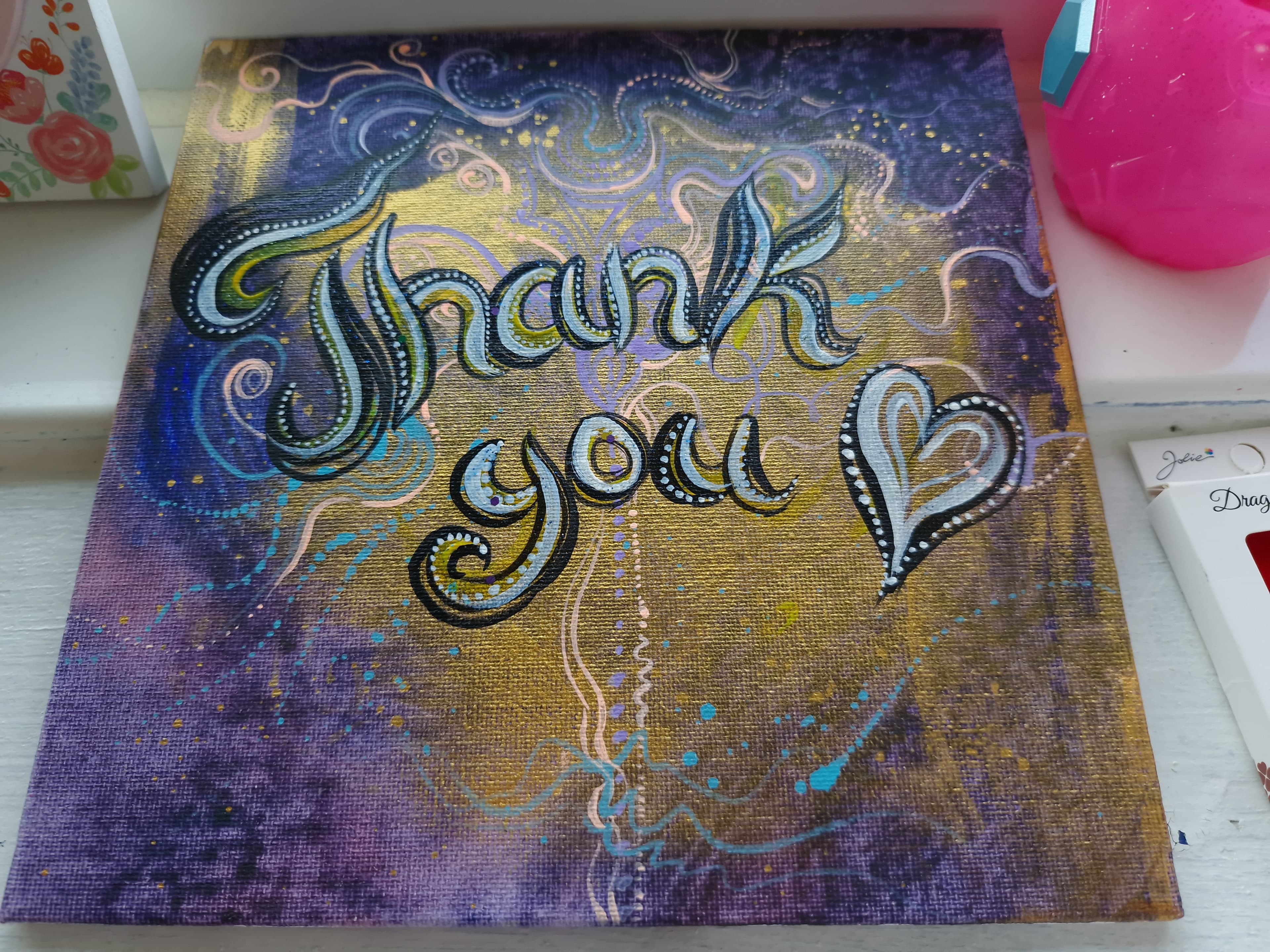 Art as Card 2 - Acrylic Art Thank You Card thumbnail-0