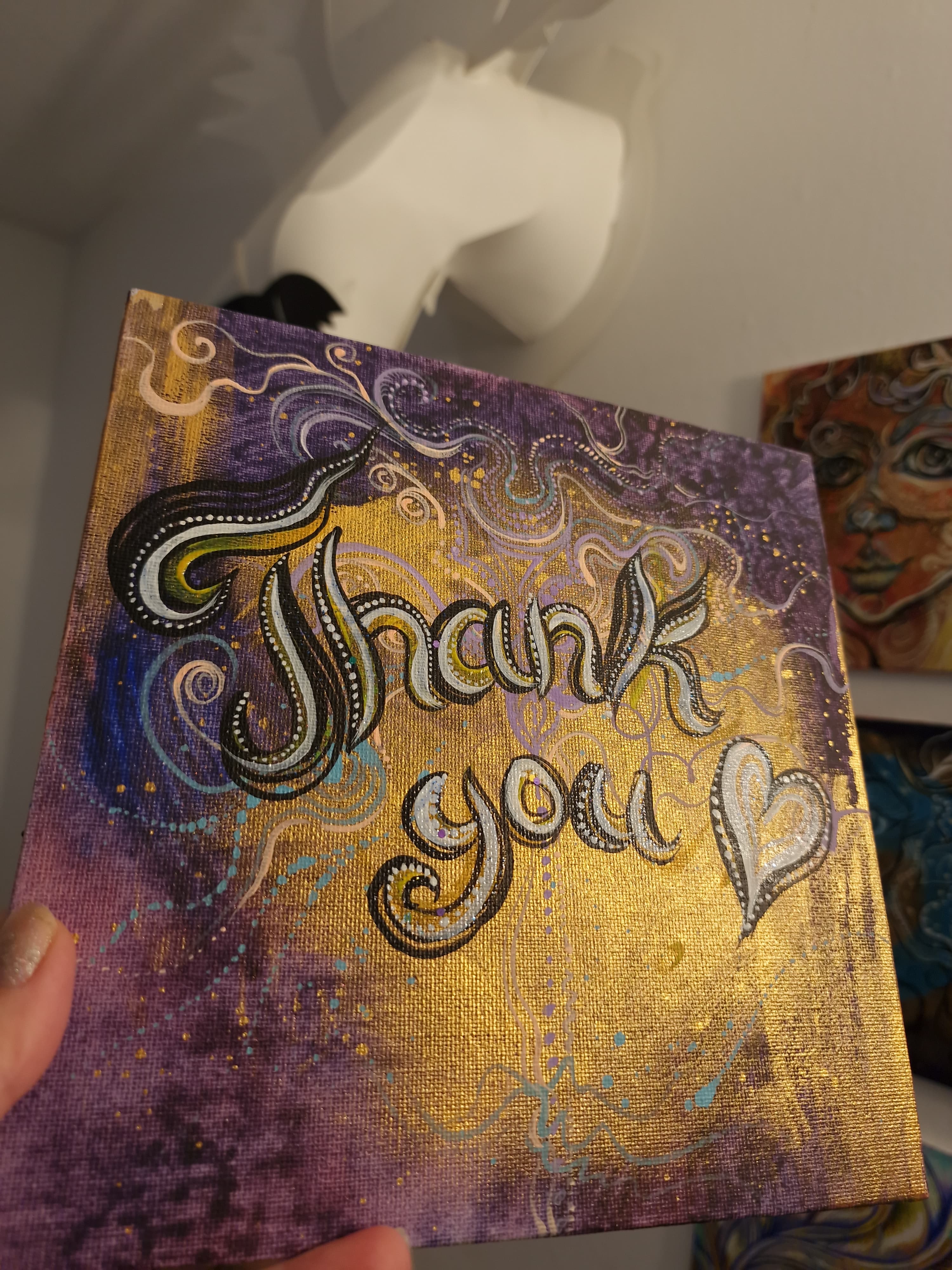 Art as Card 2 - Acrylic Art Thank You Card thumbnail-1