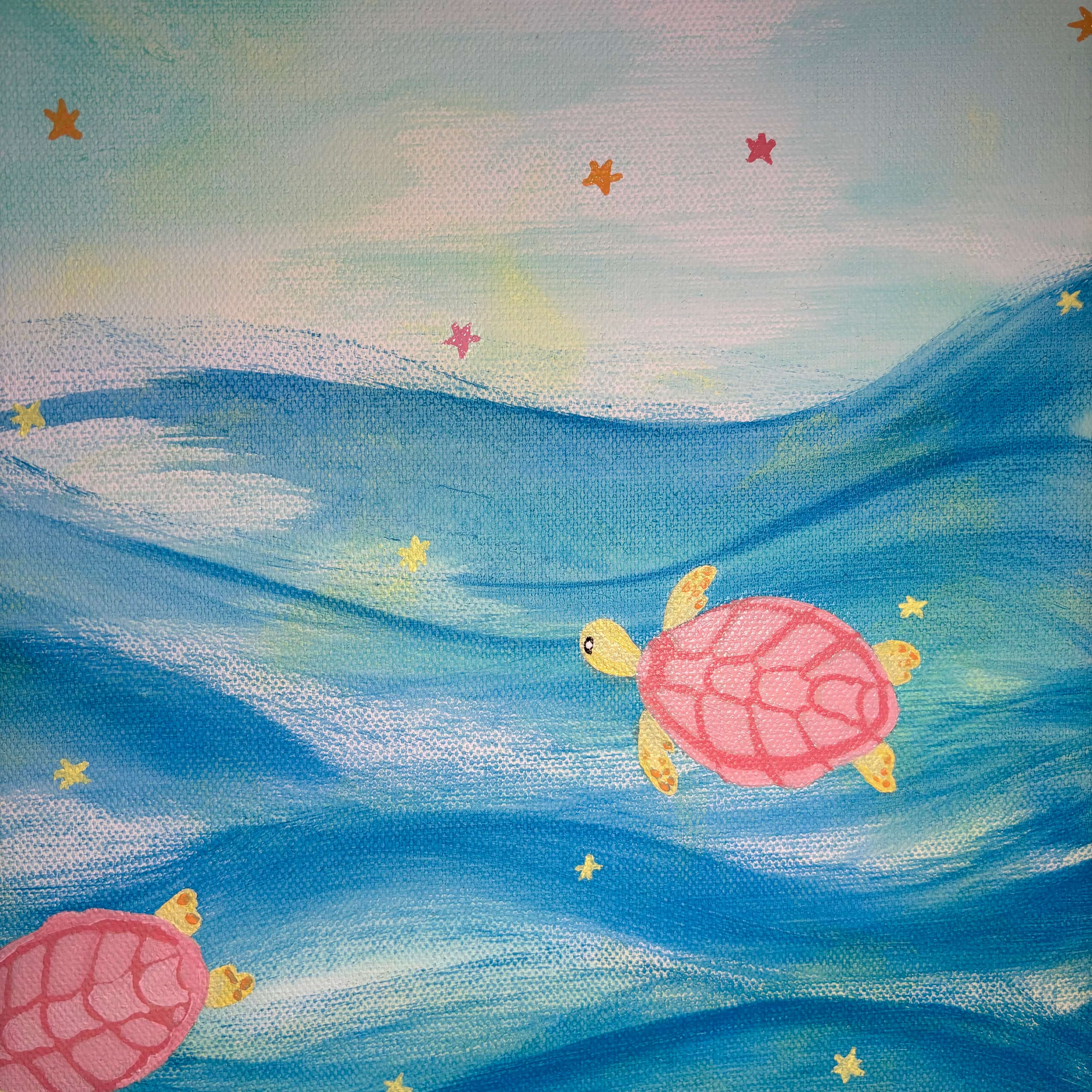 Pink swimming turtles thumbnail-2