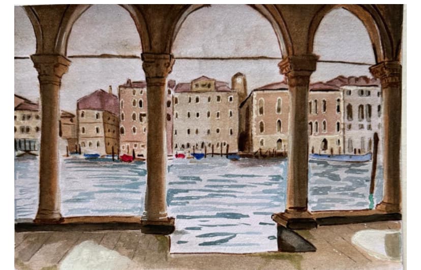 Venice Watercolour Painting thumbnail-0