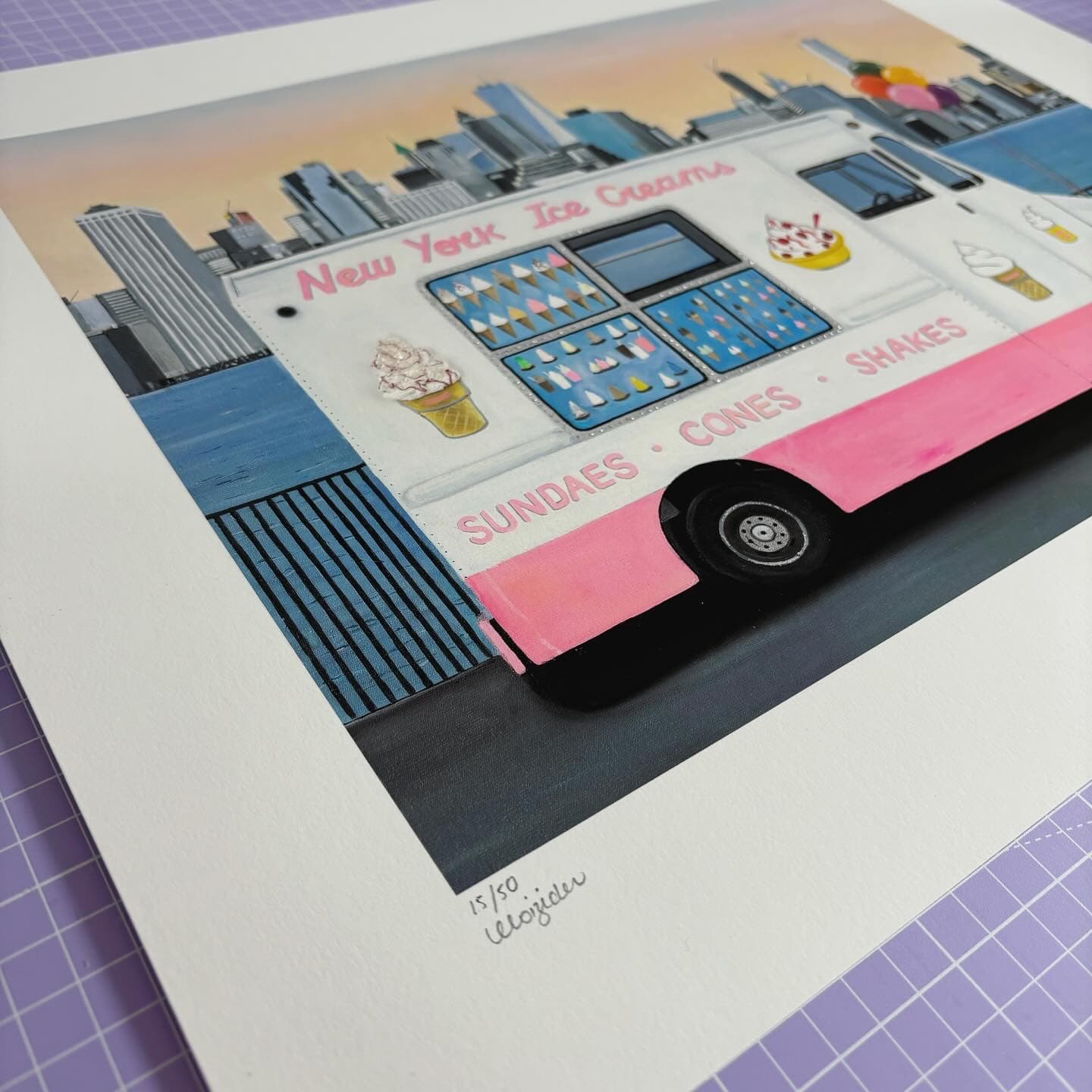 New York Ice Cream Truck Giclee Print thumbnail-1